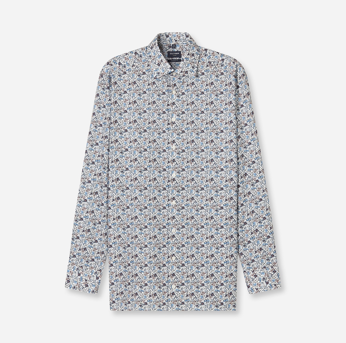 OLYMP Chemise à manches longues »Luxor modern fit« Modern Fit, Businesshemd, New-Kentkragen, gemustert