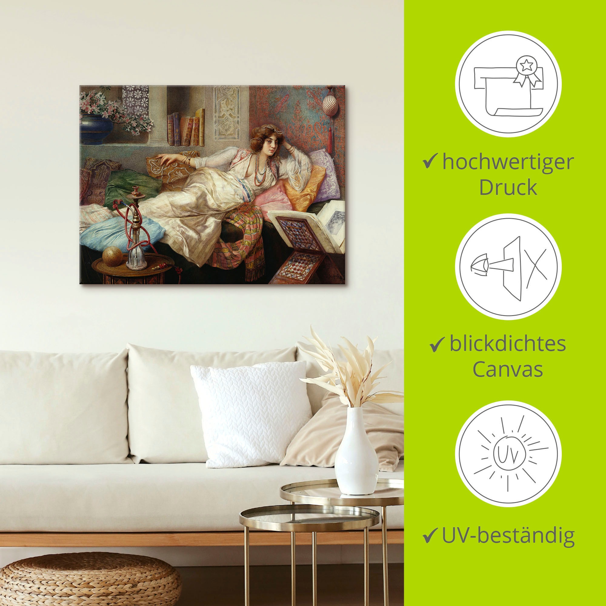 Artland Leinwandbild »Die Königin des Harems.« Frau 1 Stk. tlg. auf Keilrahmen gespannt