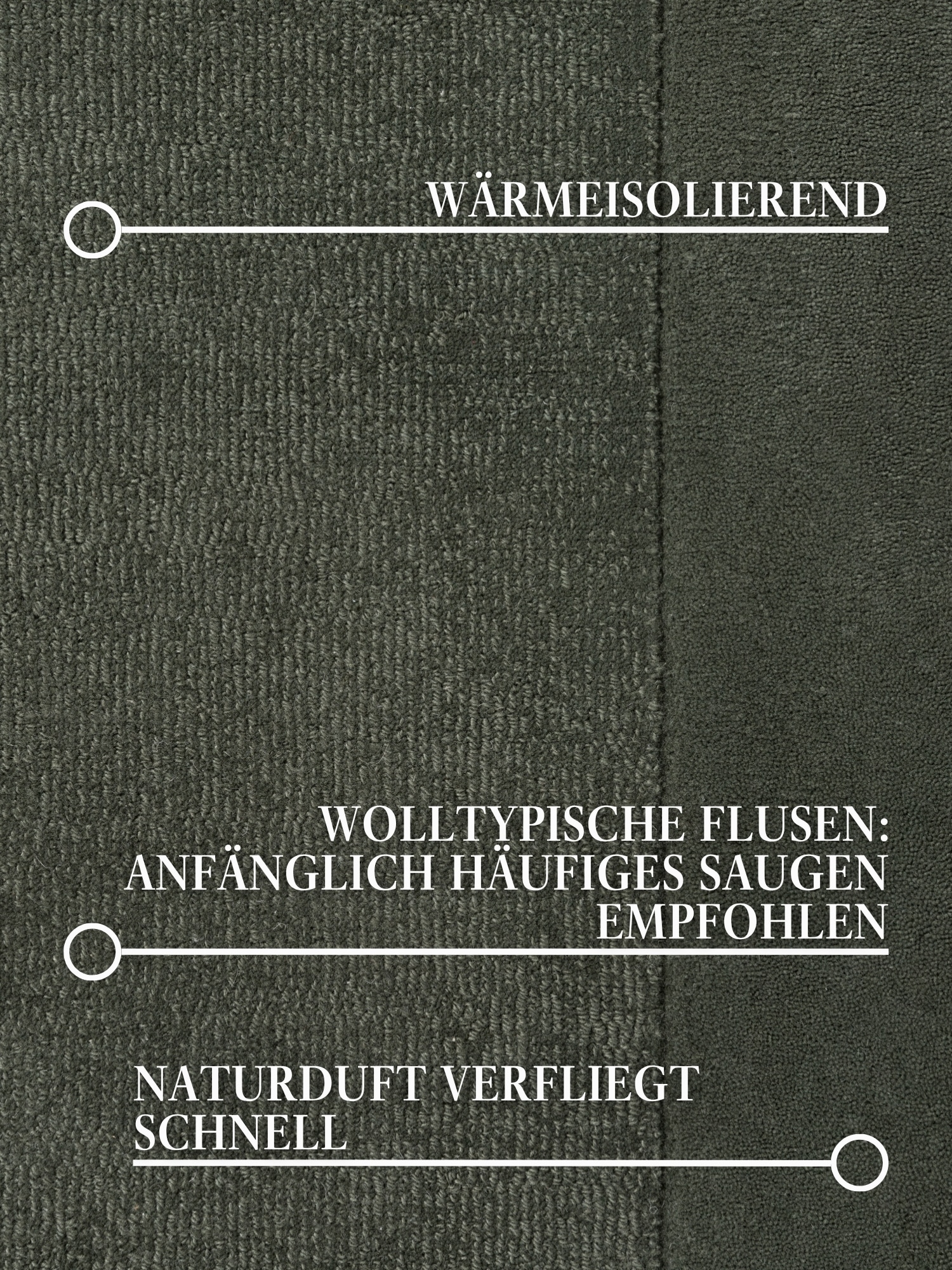 Villeroy & Boch Tapis »Wollteppich Kari« Rectangulaire 17 mm Höhe Handgewebt, Wolle, Bordüre, Einfarbig, Läufer, Wohnzimmer, Modern
