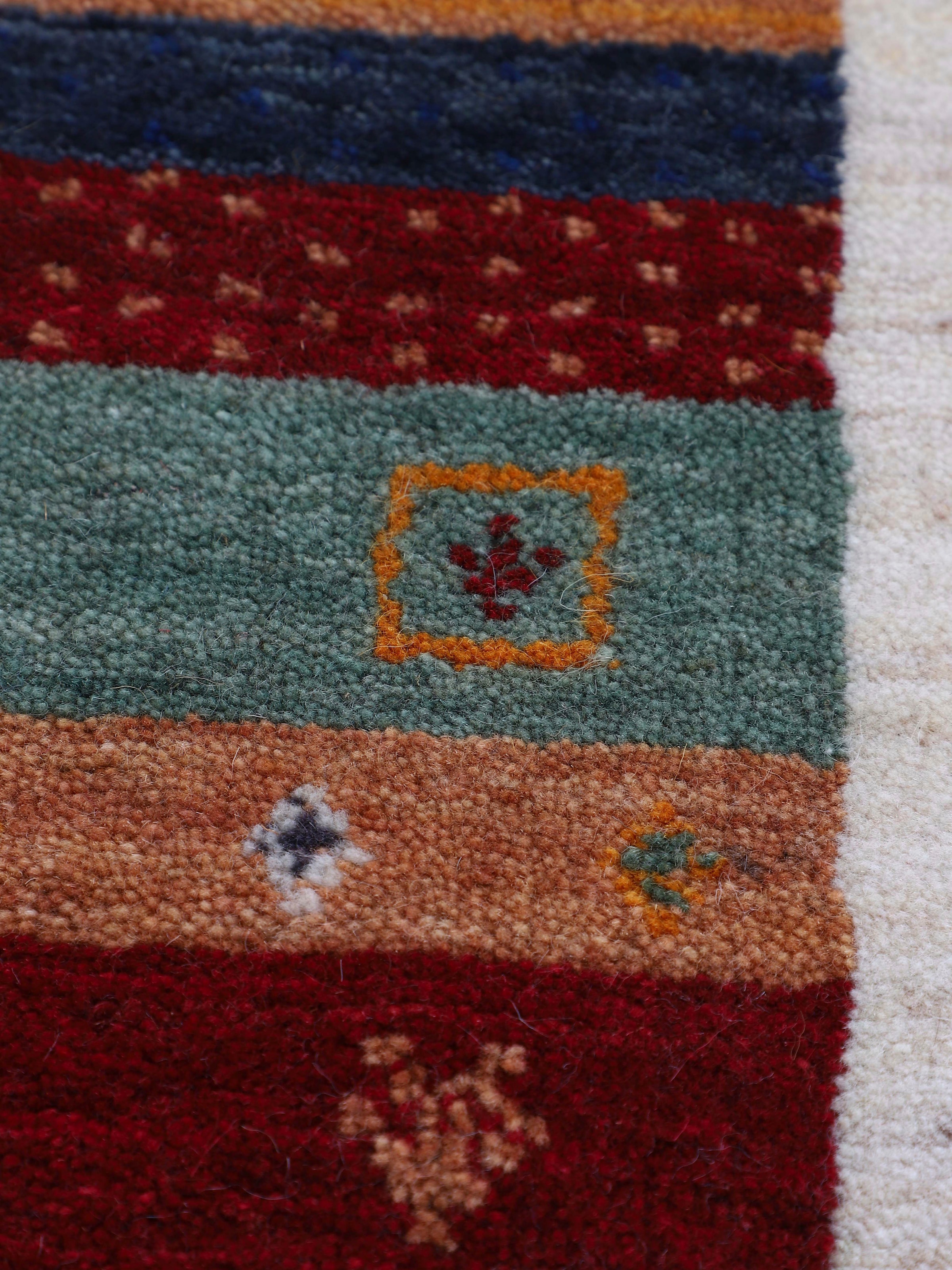 carpetfine Wollteppich »Gabbeh Nura« rechteckig 15 mm Höhe Sehr weicher Flor