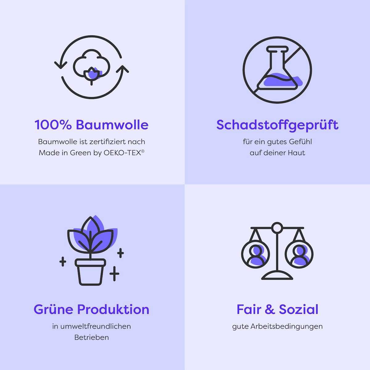 Wolkenfeld Linge de lit »Wolkenfeld Sommer Bettwäsche Mako-Satin Baumwolle« 2 cuis 135x200 cm, 155x220 & Übergrössen I inkl. Kissenbezüge 80x80