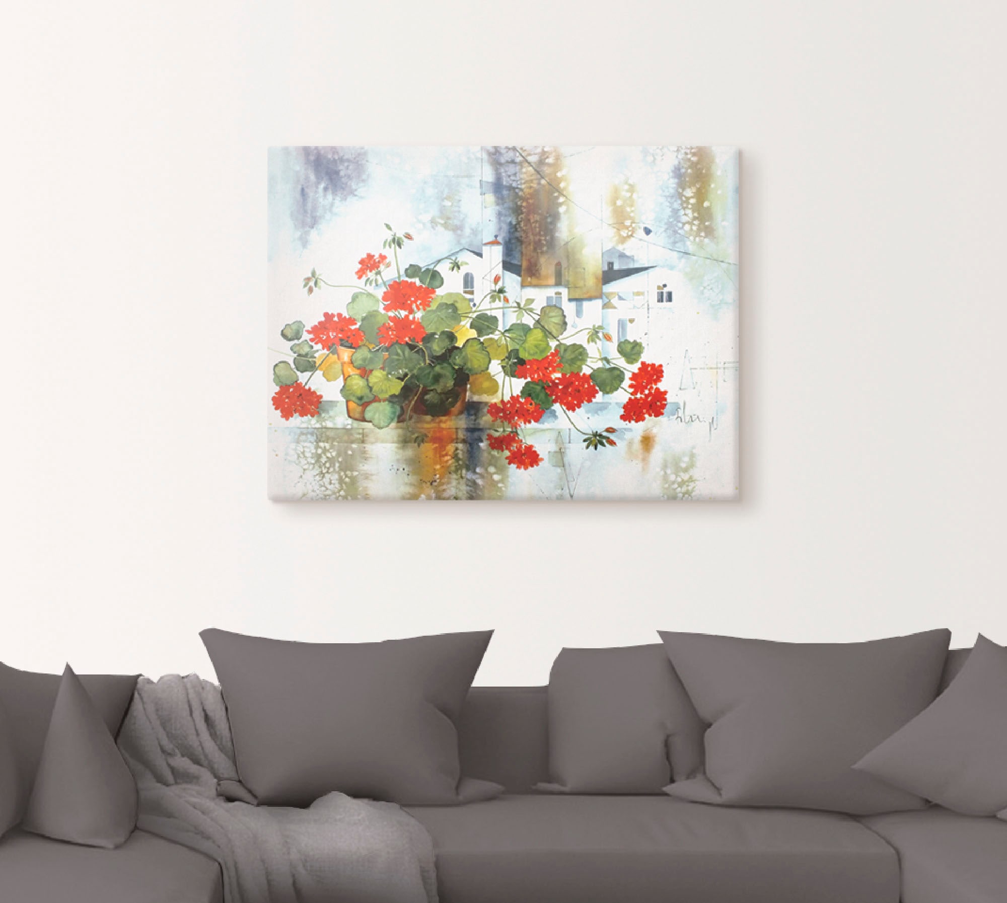 Artland Leinwandbild »Fantasie I« Blumen 1 Stk. tlg. auf Holzrahmen gespannt