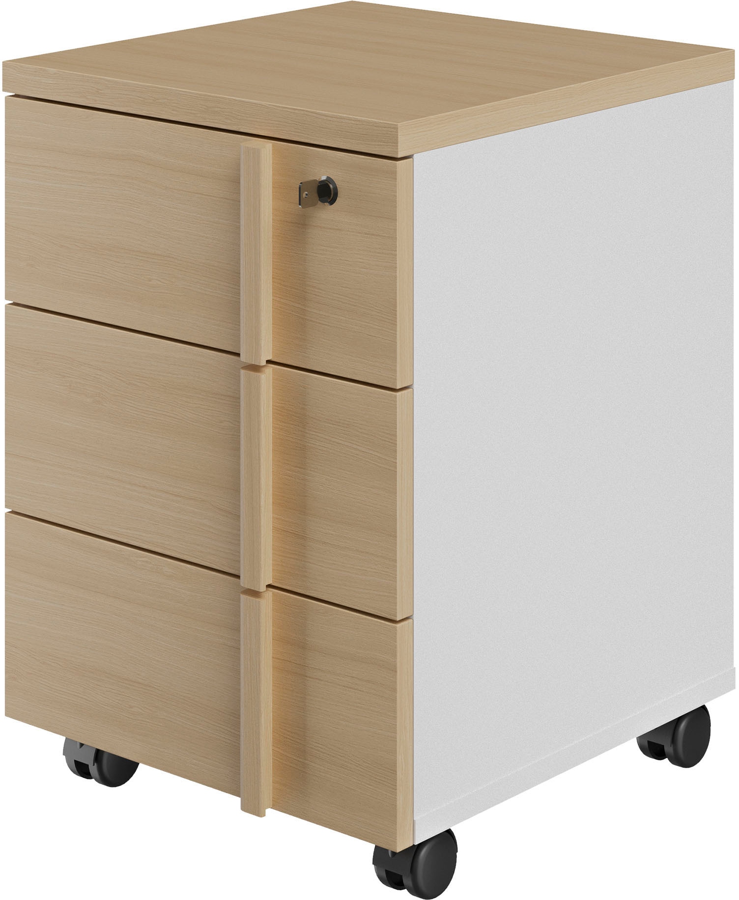 Gami Armoire à rideau »ITALIC« Fonctionnel et mobile – s'adapte parfaitement sous votre bureau
