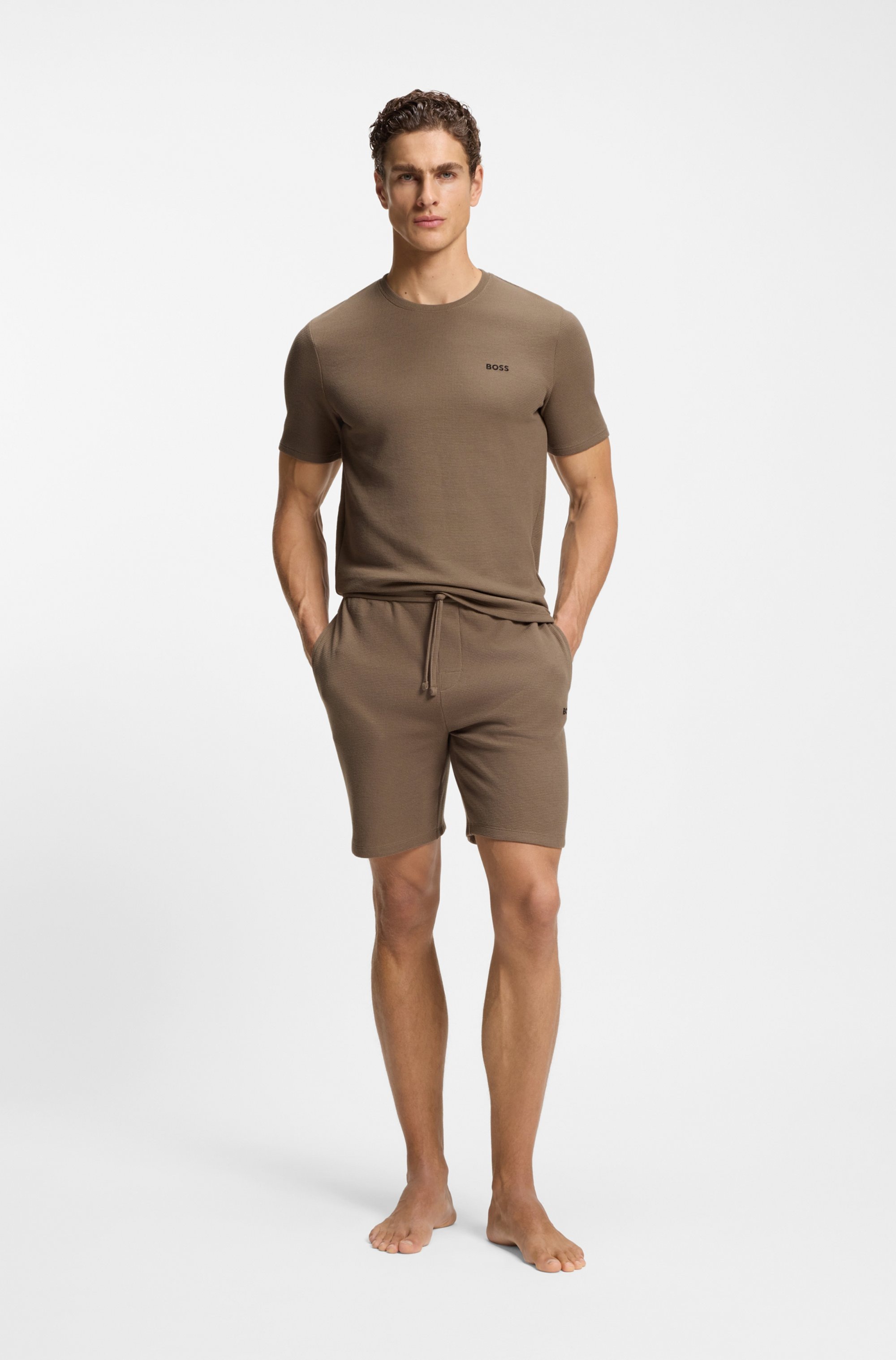 BOSS Pyjamaoberteil »Waffle T-Shirt«