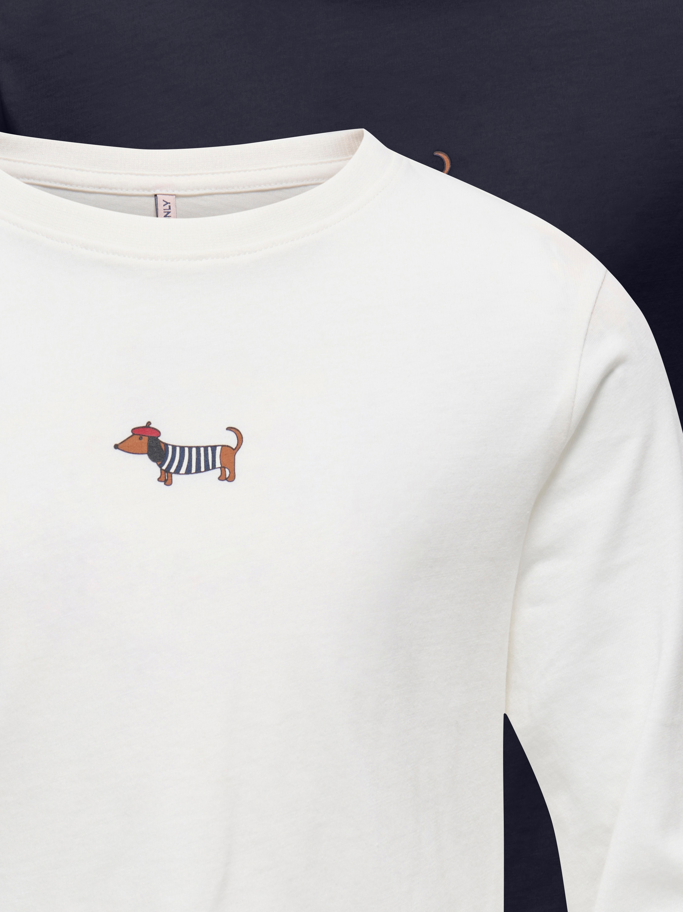 KIDS ONLY T-shirt à manches longues »KOGREX L/S TOP JRS 2-PACK« Paquet, 2 Coton, coupe normale