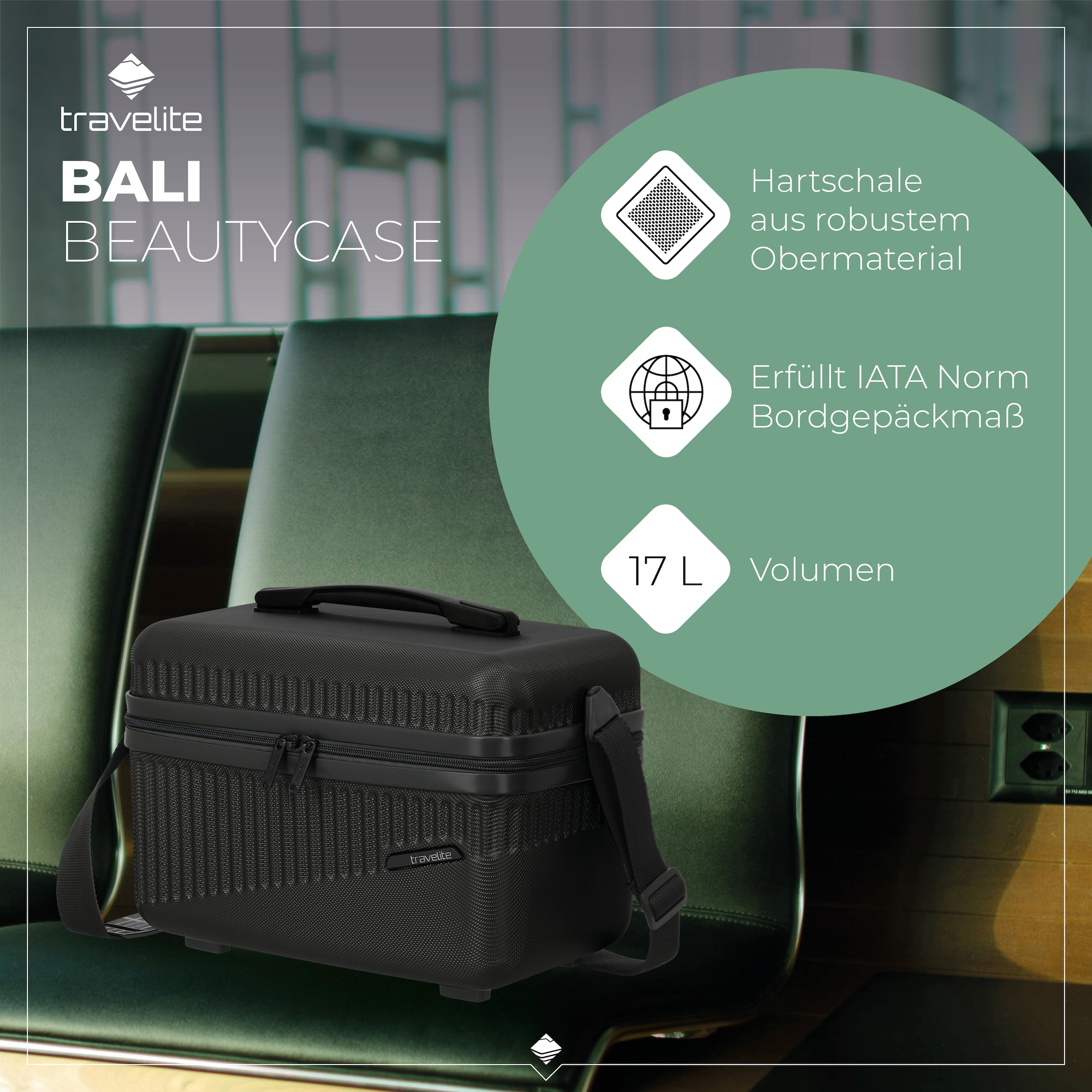 travelite Trousse de beauté »BALI Kosmetikkoffer« avec fonction à clipser et organiseur – idéal pour voyage et quotidien