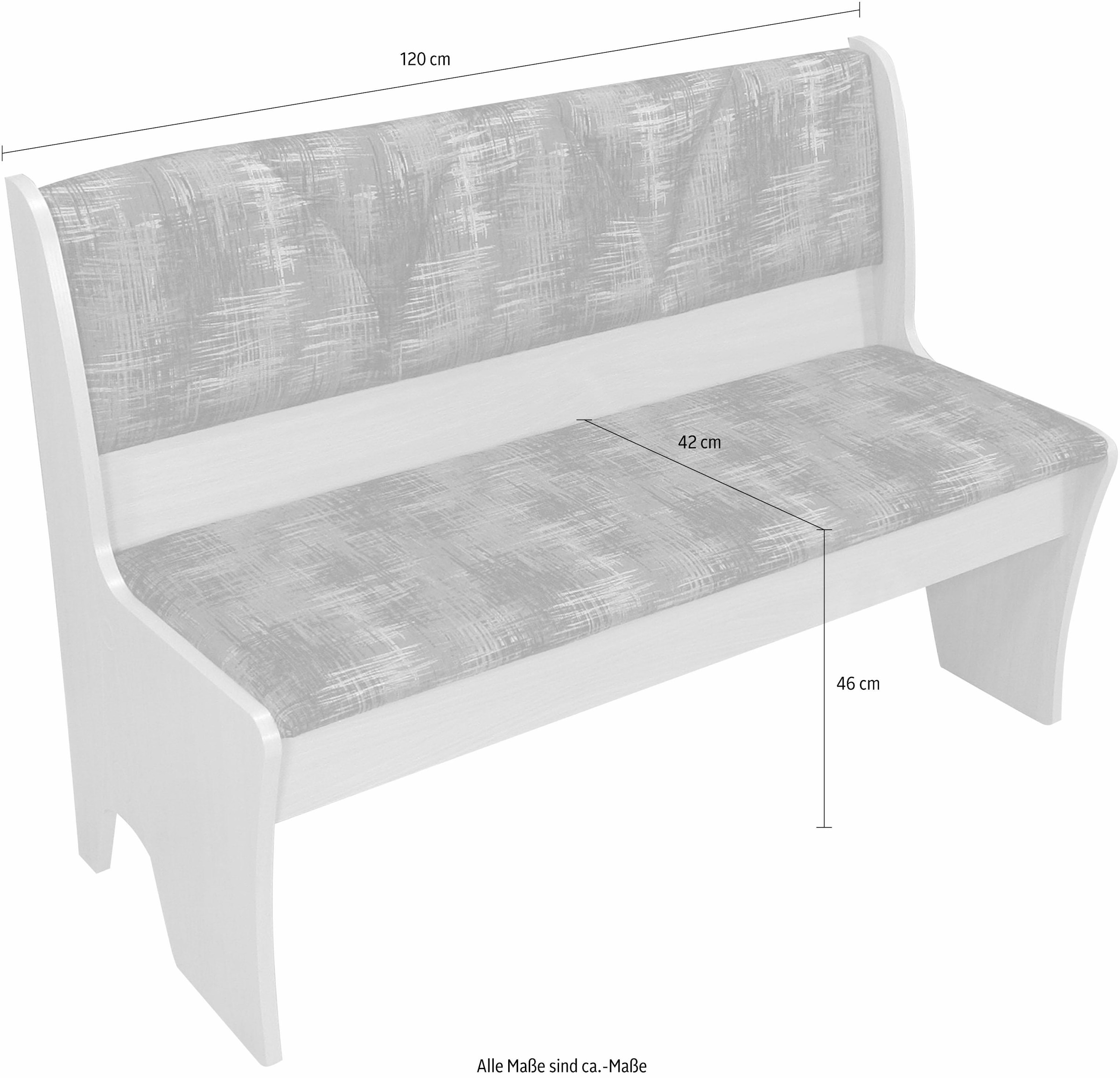 Home affaire Banc rembourré »Halle« Breite 120 cm