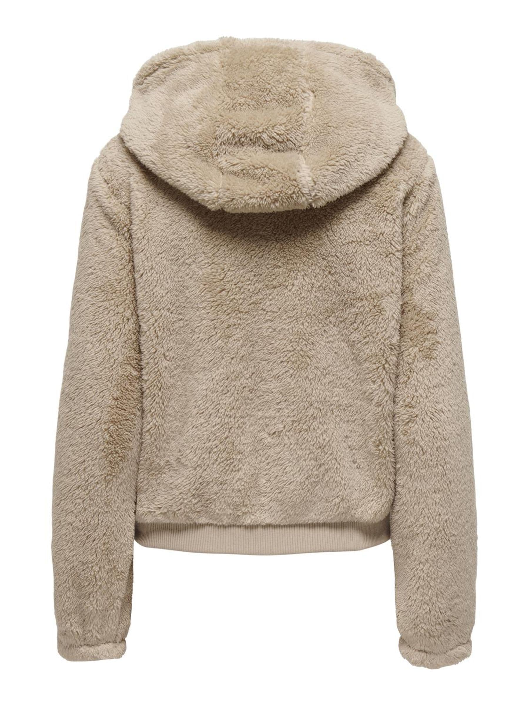 ONLY Veste à capuche en peluche »ONLNEWANNA CONTACT SHERPA JKT OTW NOOS« avec capuche fibre synthétique