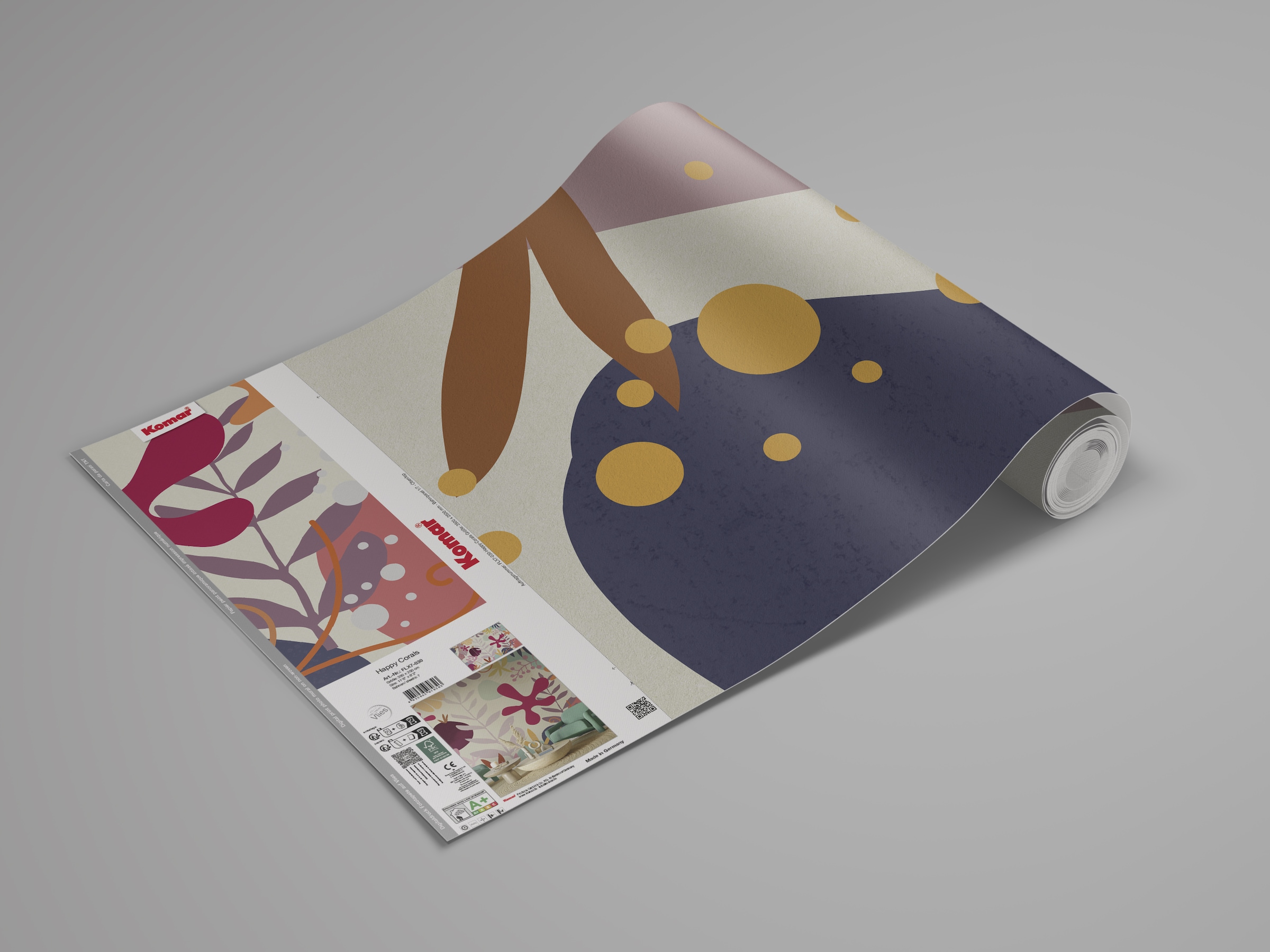 Komar Fototapete »Komar Vlies Fototapete - Happy Corals - Grösse 350 x 250 cm« bedruckt glatt