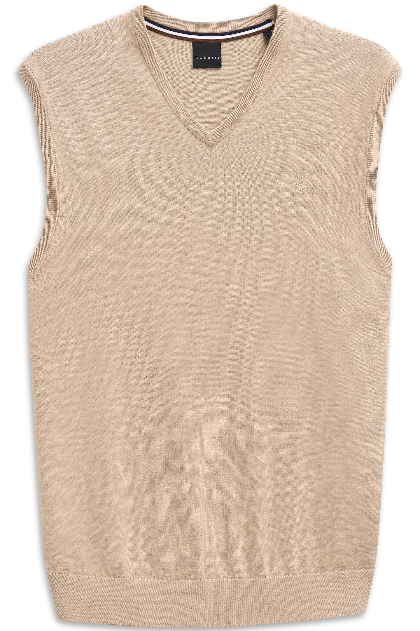 bugatti Pull-over »Regular Fit« mit V-Ausschnitt aus Baumwolle-Kaschmir