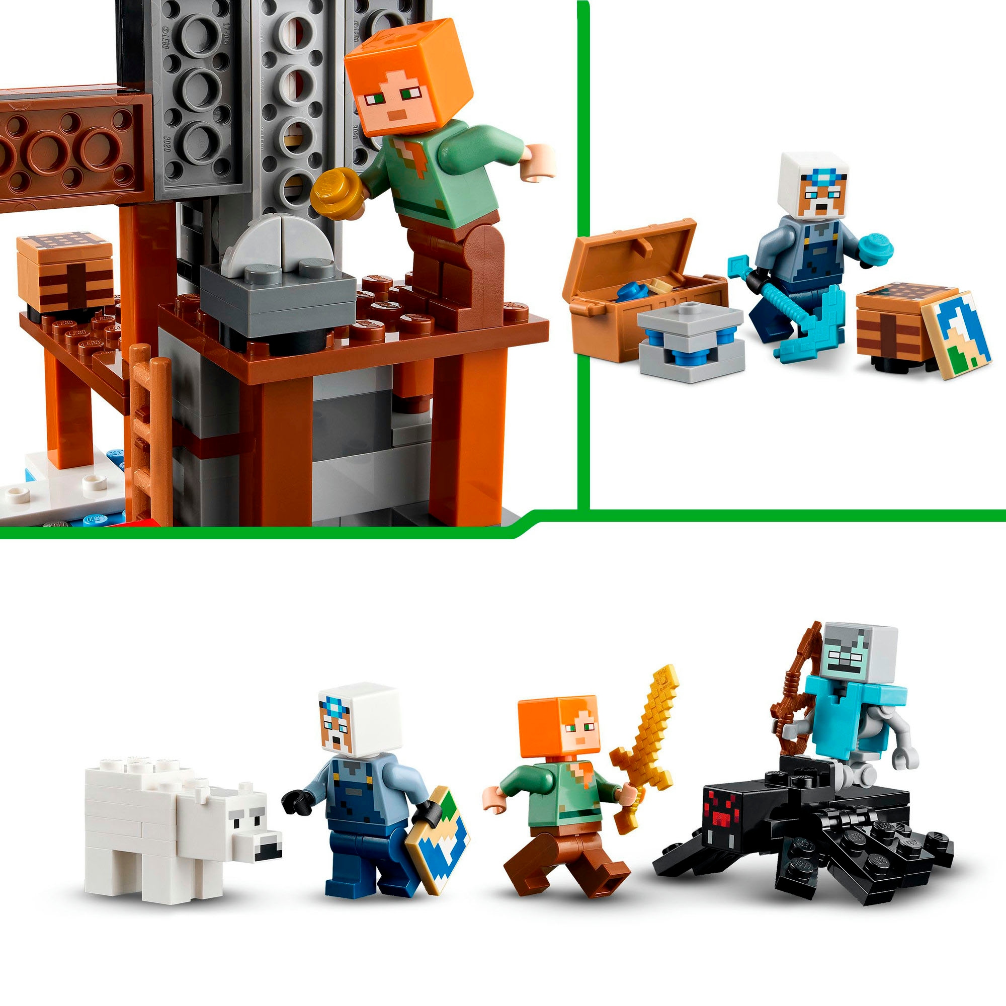 LEGO® Konstruktionsspielsteine »Die Spitzhackenmine (21277), LEGO Minecraft« Made in Europe