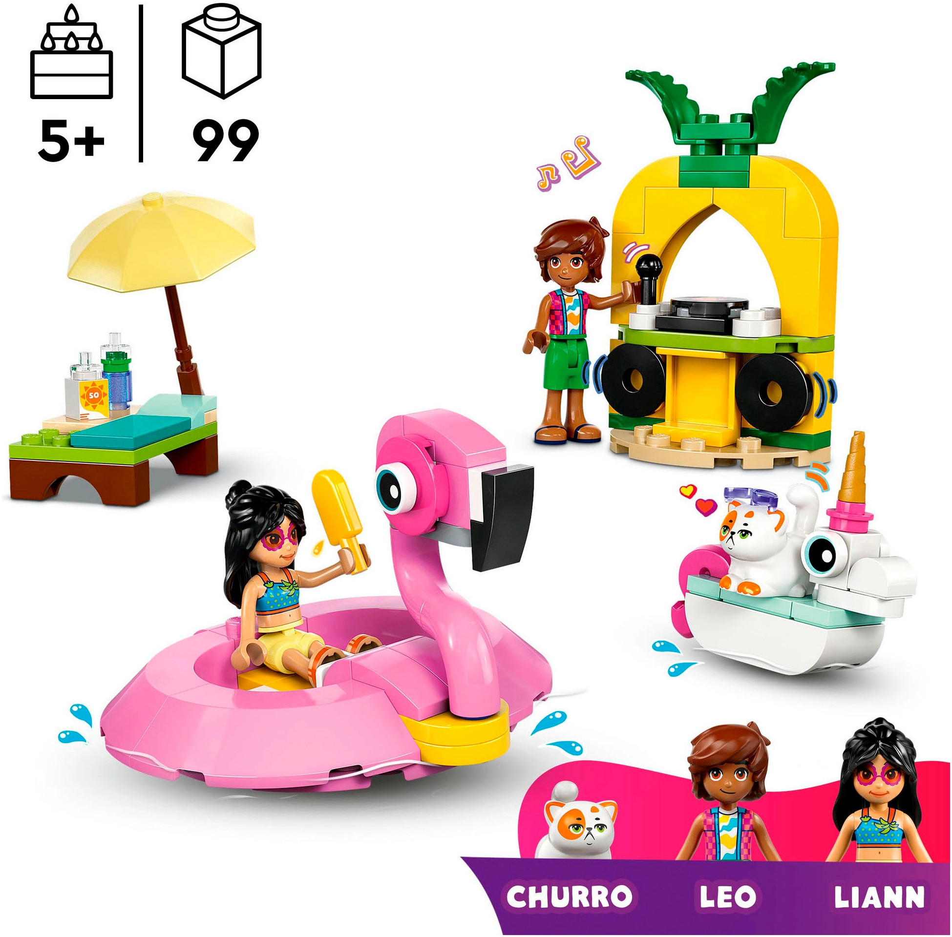LEGO® Pions de construction »Poolparty mit Einhorn und Flamingo (42658), LEGO Friends« Made in Europe