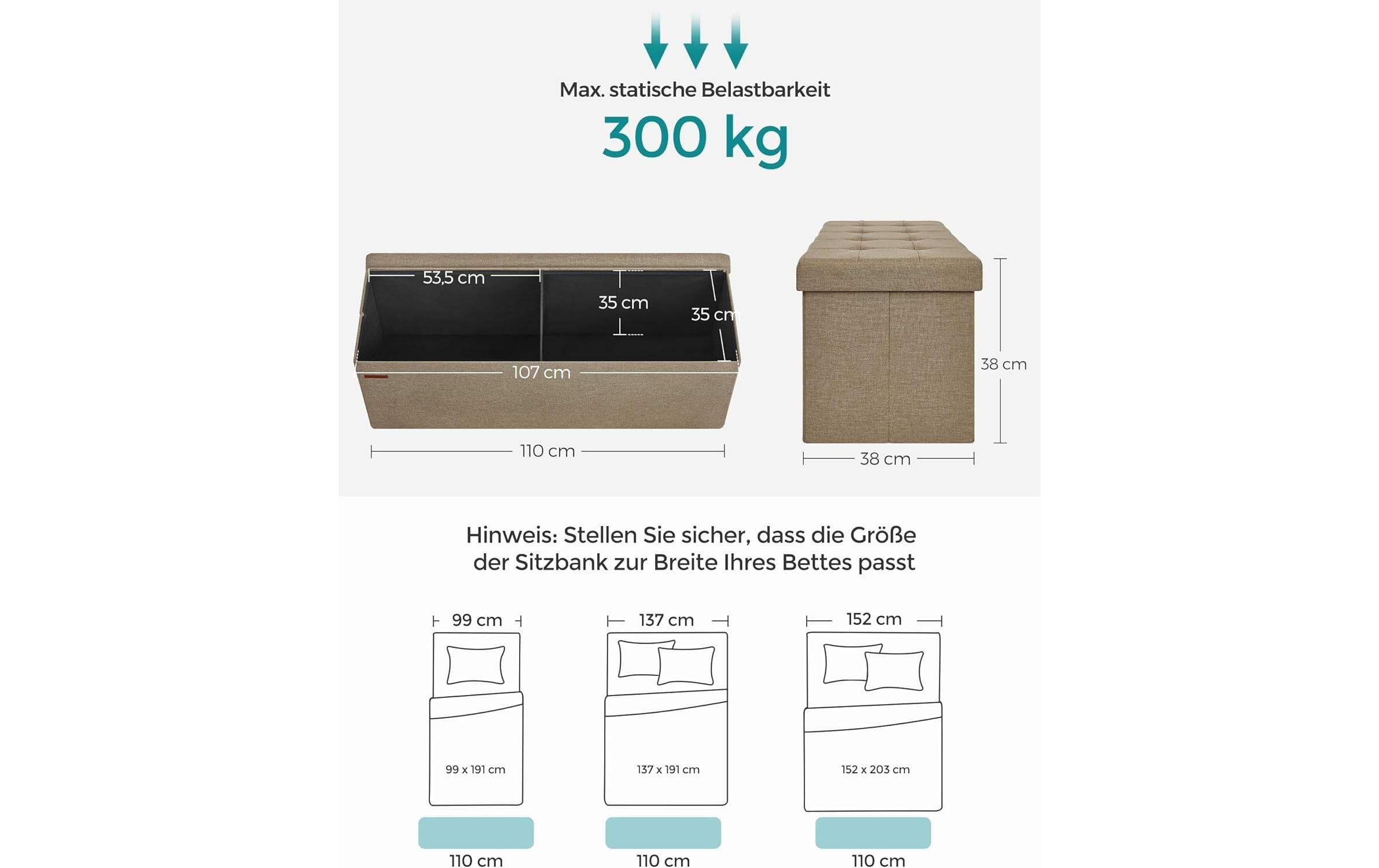 SONGMICS Sitztruhe »Ottomane«