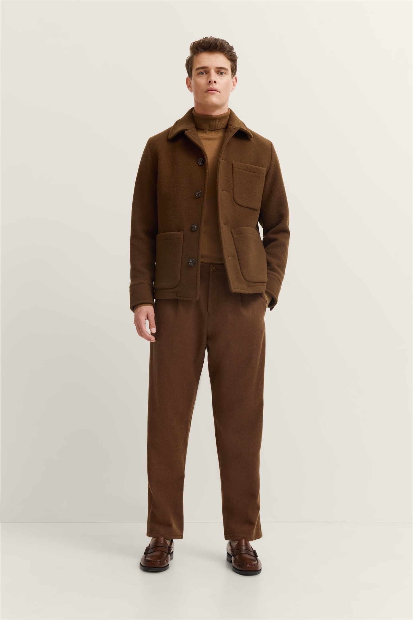 bugatti Hemdjacke »Regular Fit« mit Umlegekragen & Knopfleiste