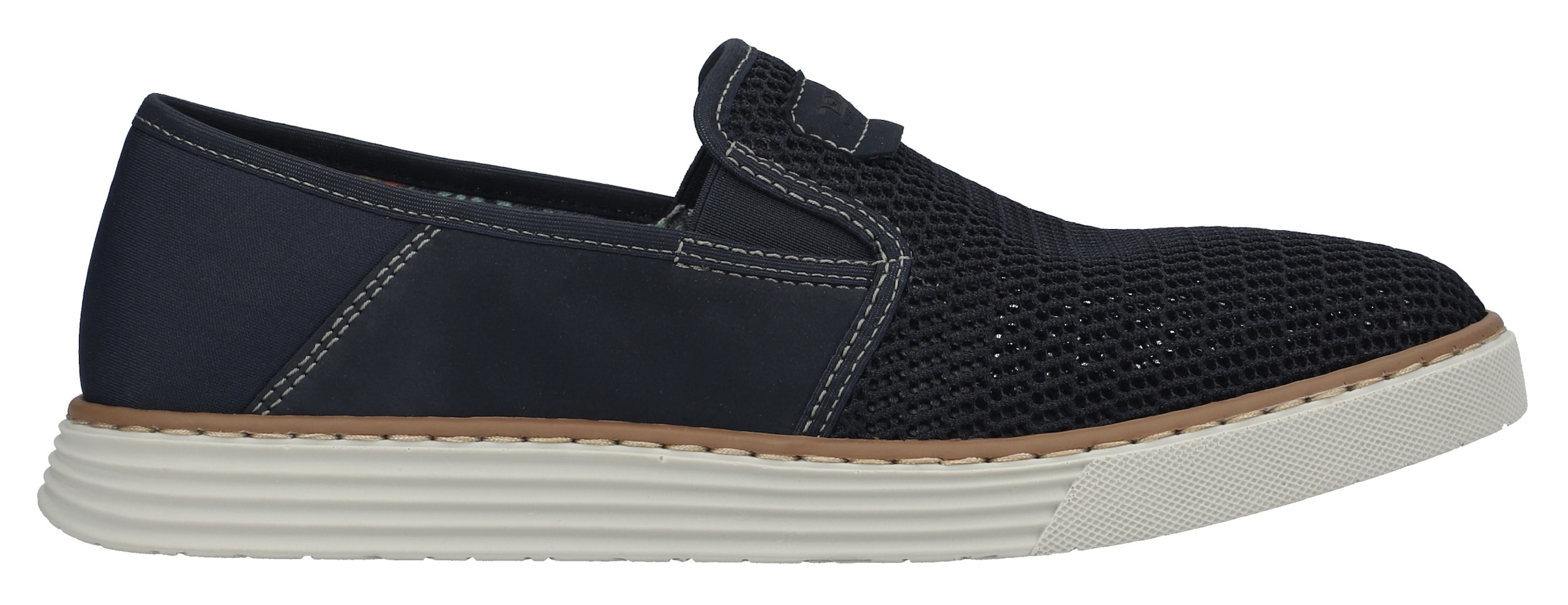 Rieker Slipper  Espadrilles, Sommerschuh mit kontrastfarbenen Ziernähten