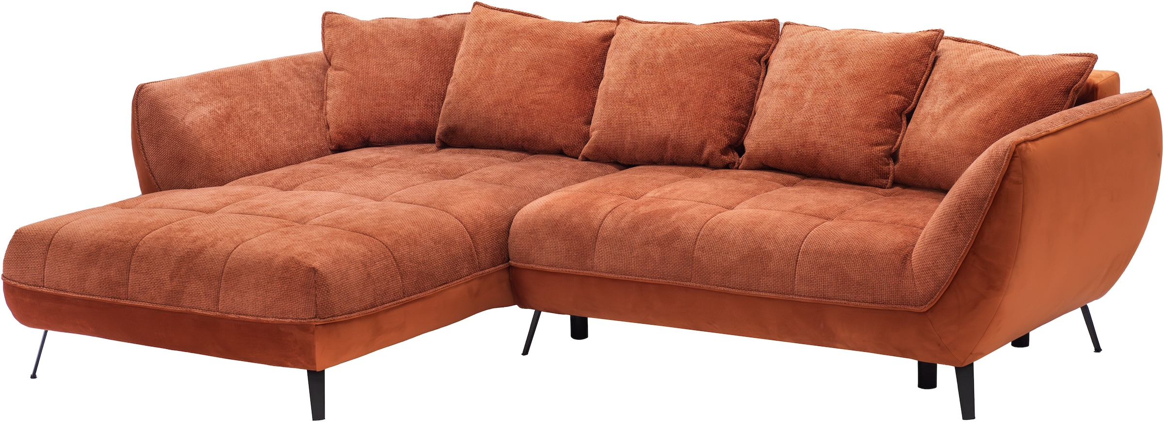 exxpo - sofa fashion Canapé d'angle »Midway mit einfacher Easy-Lift-Bettfunktion, bequem und modern« inkl. Bettfunktion und praktischem Bettkasten, L-Form