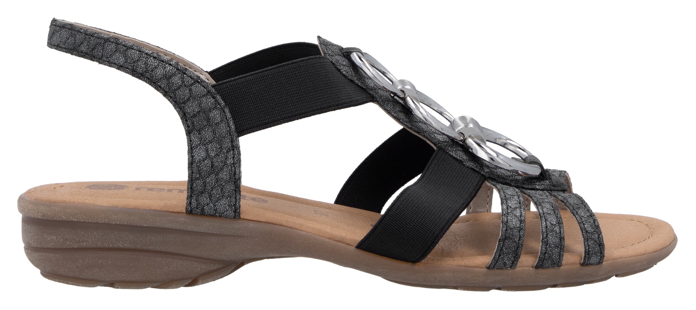 Remonte Riemchensandale  , Keilabsatz, Sommerschuh, Sandalette mit Gummizügen