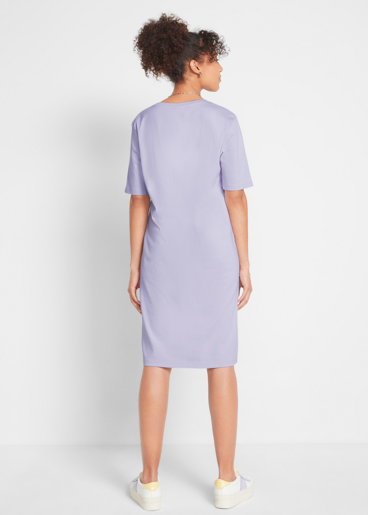 bonprix Shirtkleid »Oversize-T-Shirtkleid aus reiner Baumwolle (2er Pack)« Packung, 2 Stk. tlg. für Alltag, mit Rundhalsausschnitt, Kurzarm, Oversize Passform