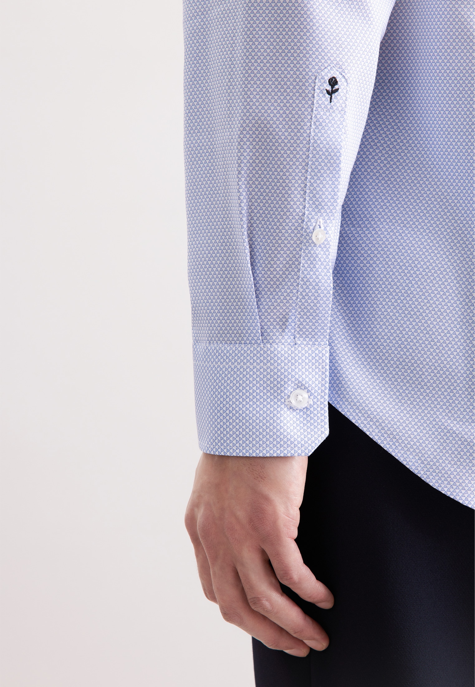 seidensticker Businesshemd »Schwarze Rose« Slim 1/1 Kentkragen Druck