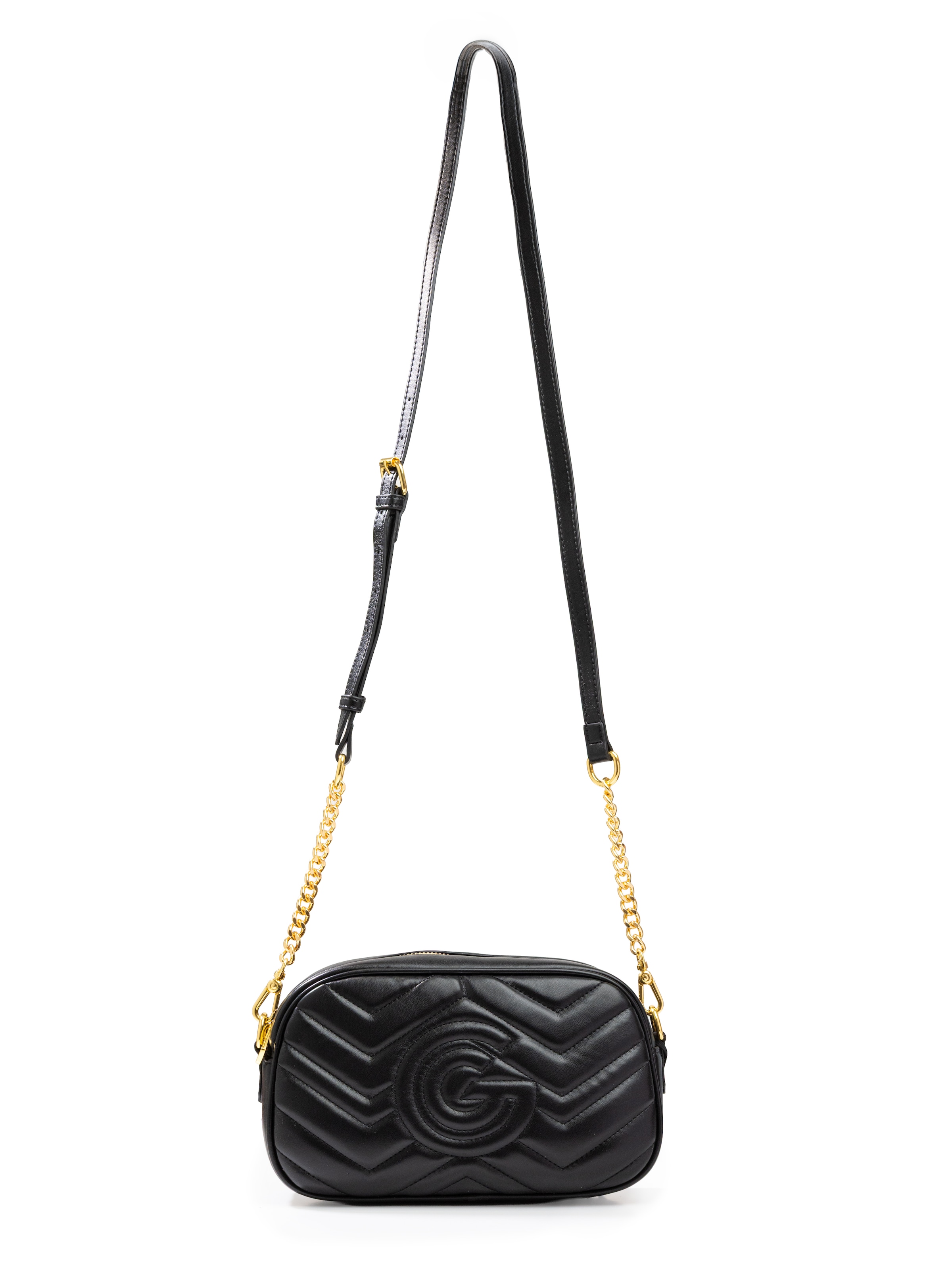Gabriella GUCCI Sac à bandoulière »VALENCIA« Sac bandoulière pour femme, sac à main, sac à épaule avec décoration logo