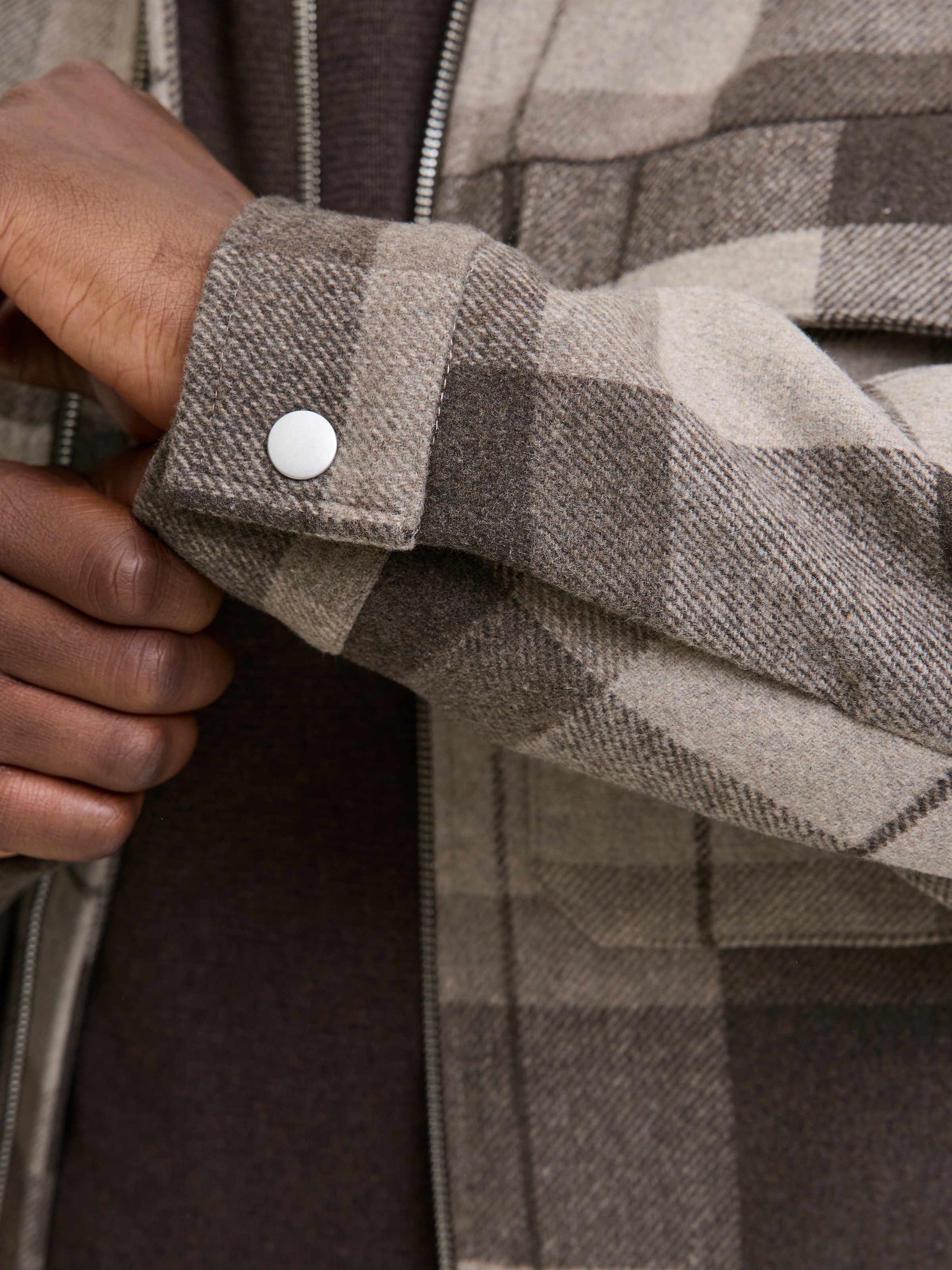 Jack & Jones Wolljacke »JPRCCRUSSEL WOOL BLEND JACKET SN« ohne Kapuze