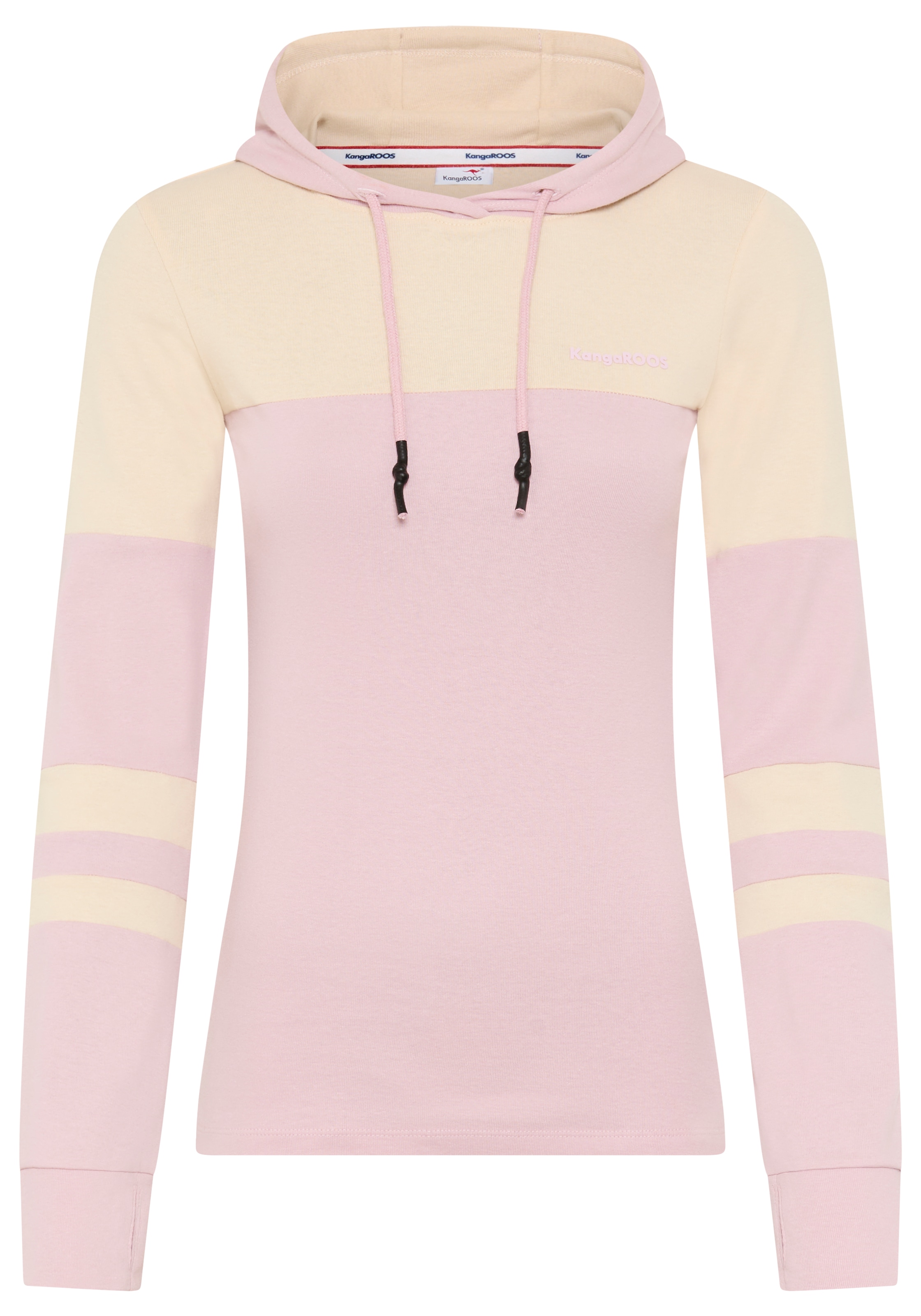 KangaROOS T-shirt à capuche mit Colorblock
