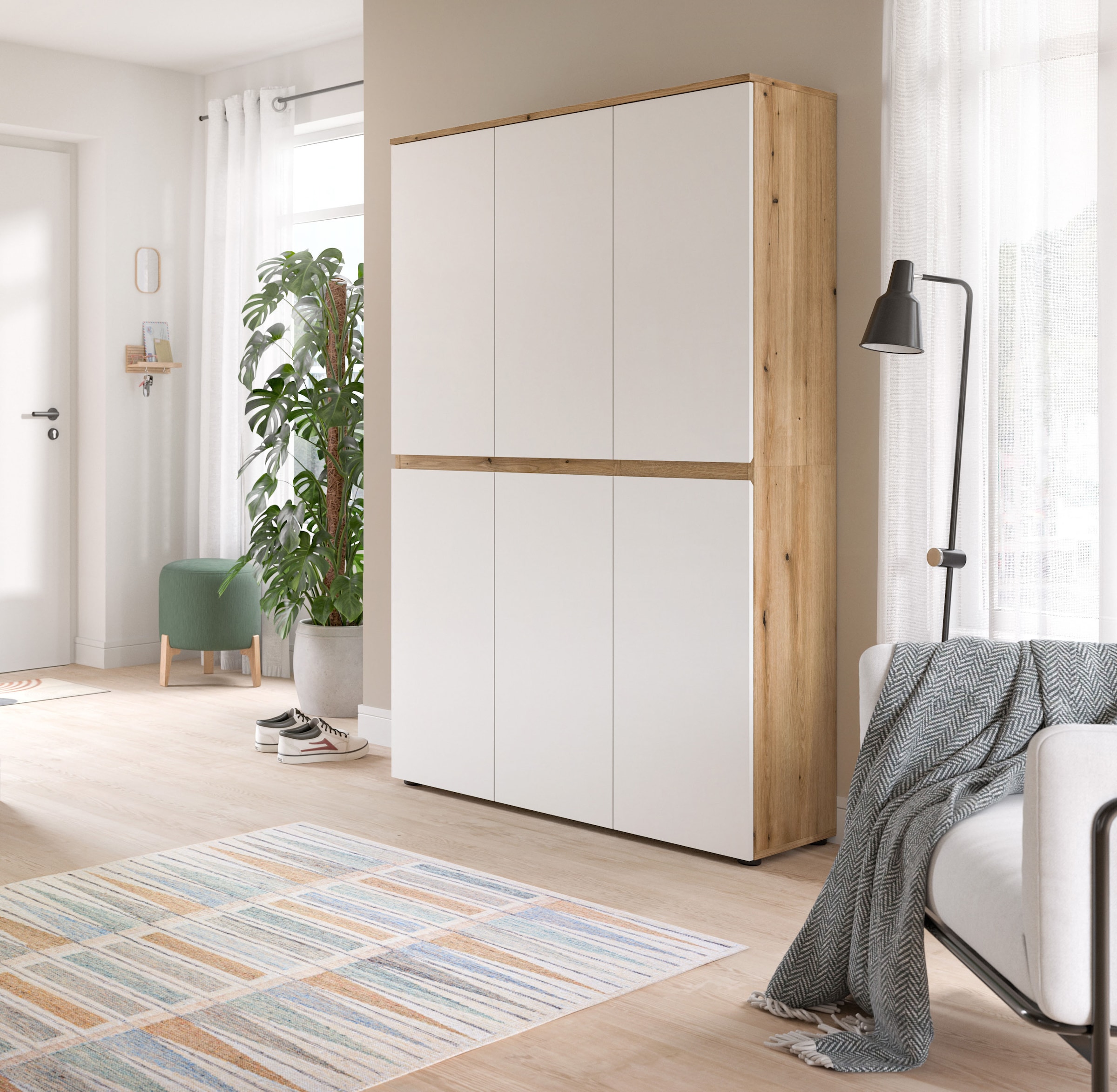 Home affaire Armoire multi-usages »CIPELA« 1 cuis tlg. BxH:105x175 cm, viel Stauraum, variable Einlegeböden, Kleiderstange