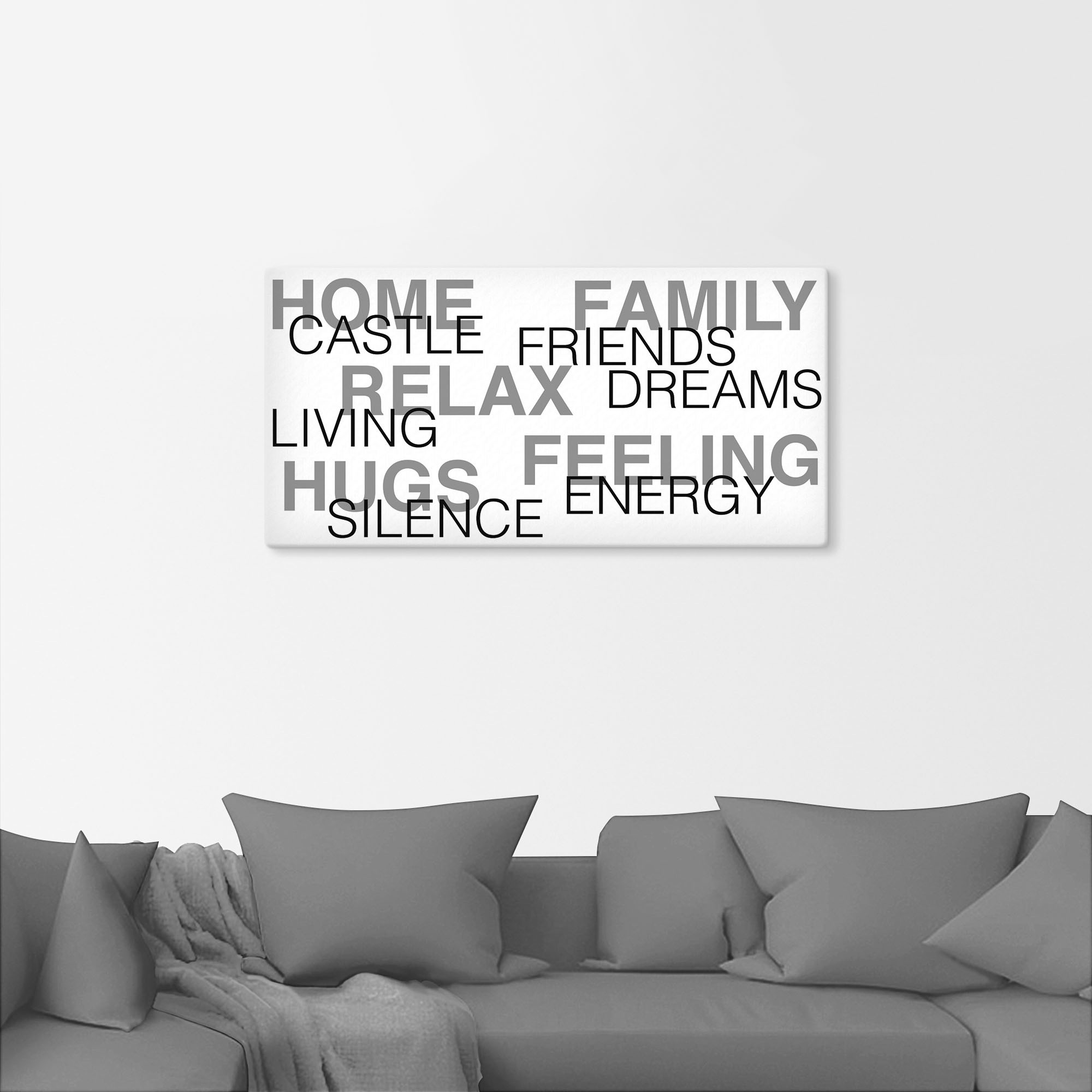 Artland Leinwandbild »Zuhause« Sprüche & Texte 1 Stk. tlg. auf Keilrahmen gespannt