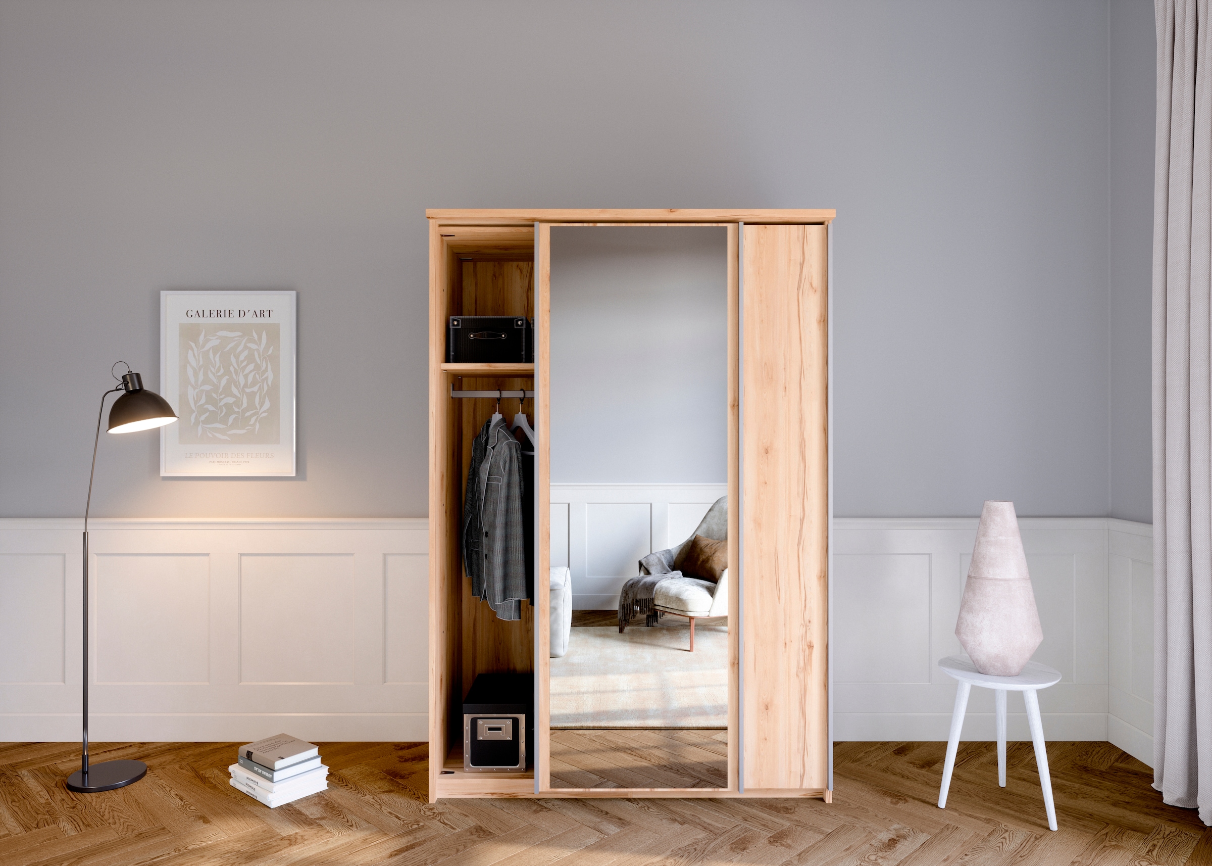 priess Armoire à portes coulissantes »Arnsberg« avec miroir