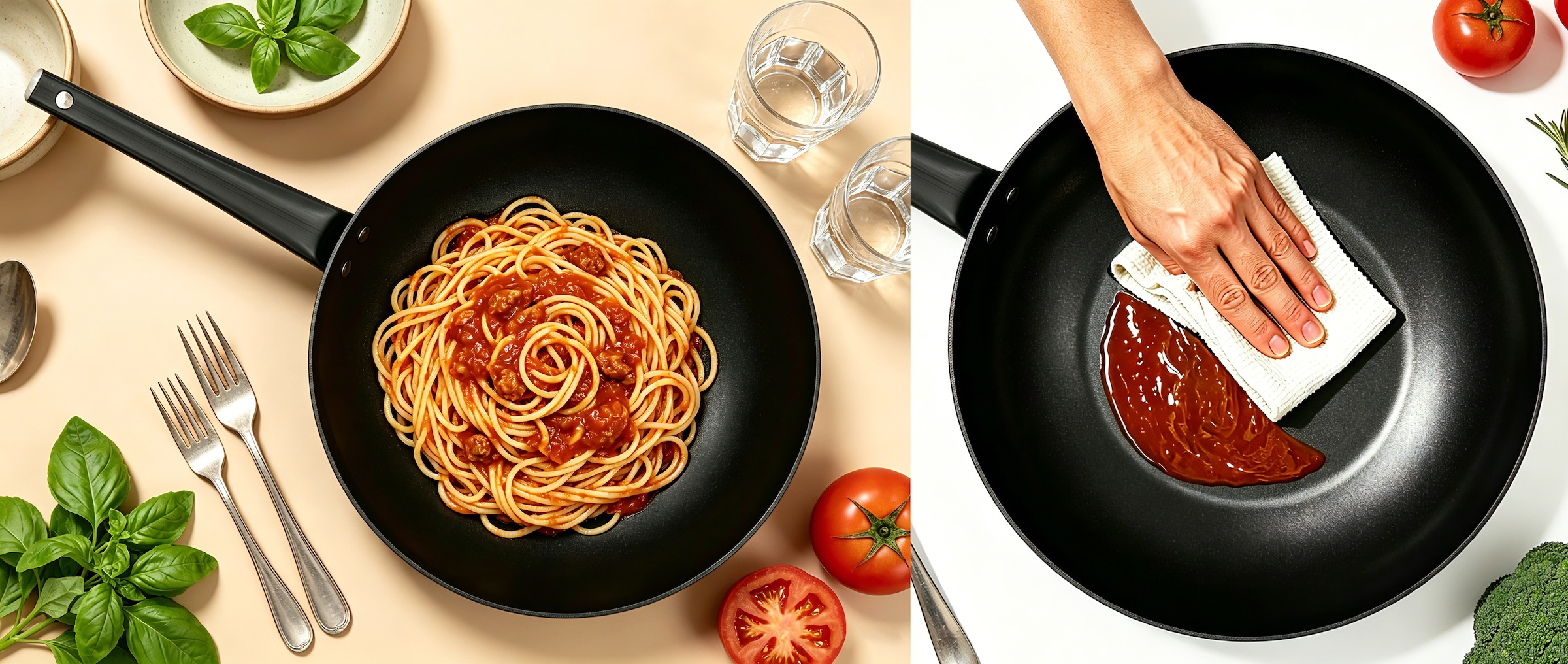 Hanseatic Wok »ALU BASIC« Aluminium 1 tlg. Pfanne mit Antihaftbeschichtung, für alle Herdarten, inkl. Induktion