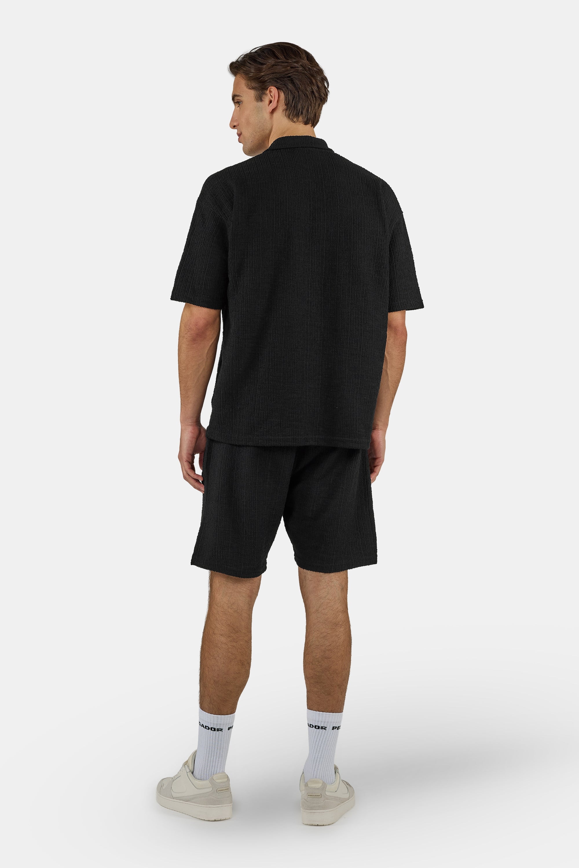 PEGADOR T-shirt à manches courtes »Libco Structured Knit Shirt« mélange de matériaux, coupe régulière