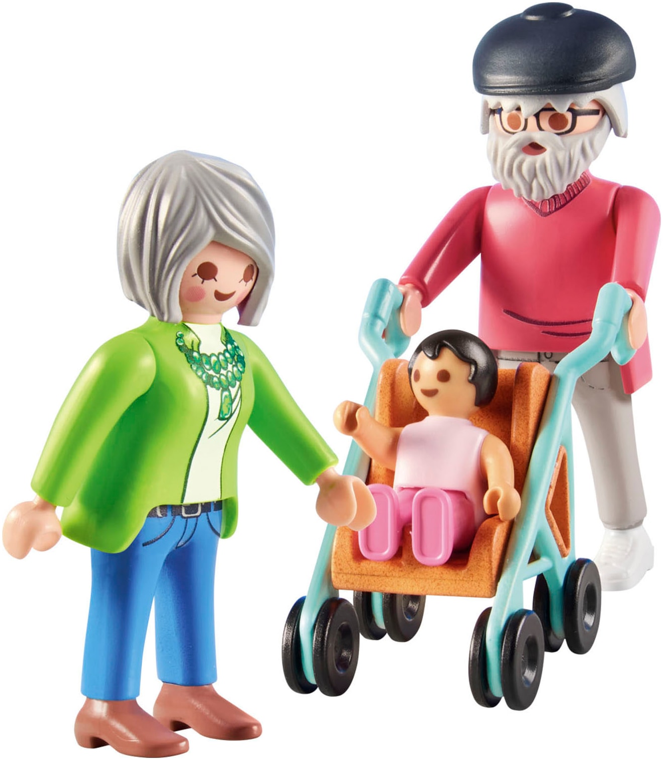 Playmobil® Konstruktions-Spielset »Grosseltern mit Baby (71613), myLife« Made in Europe