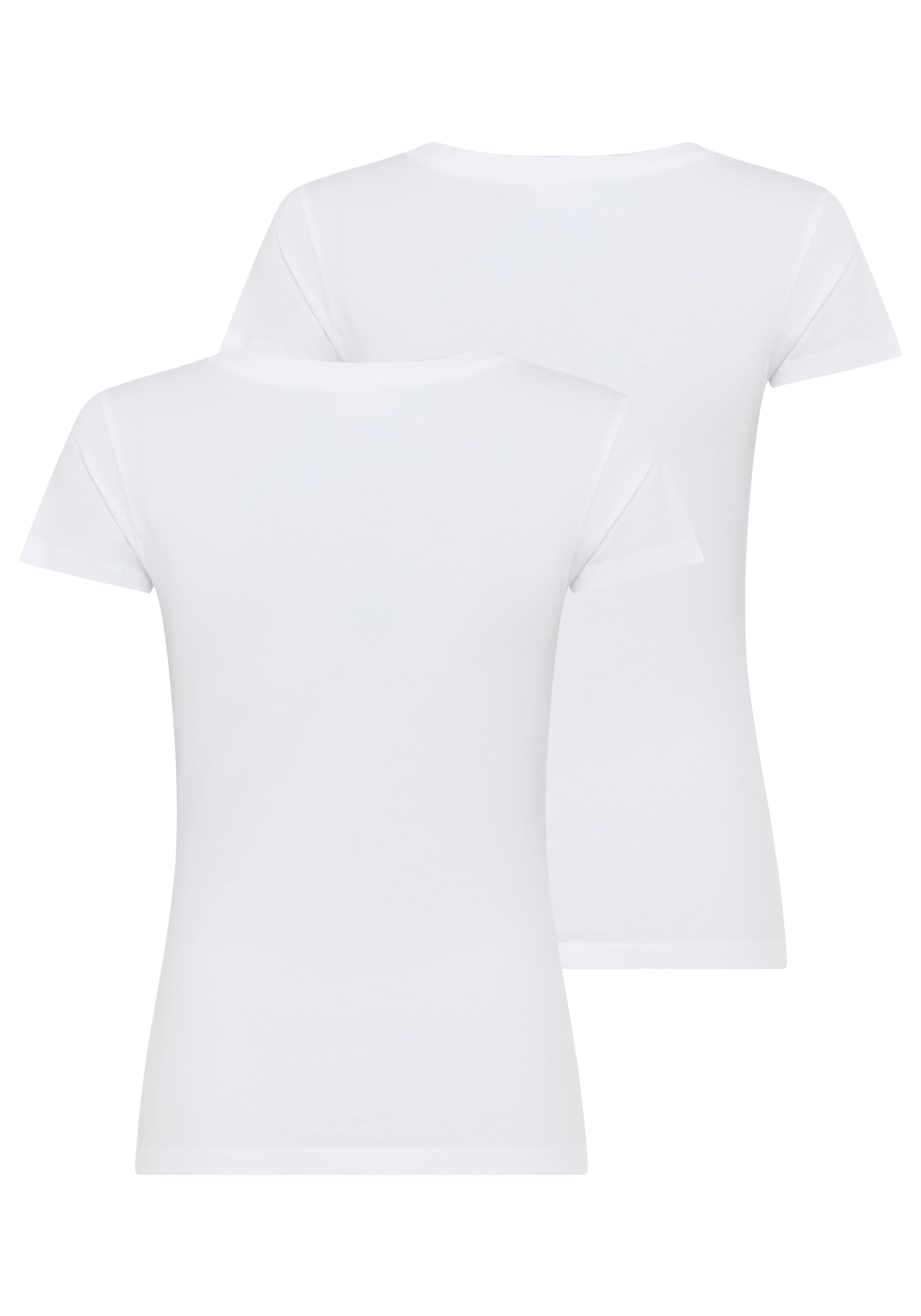 YSABEL MORA T-shirt à manches courtes 2er Pack,  mit Rundhals, elastisch, Baumwollmix, weich, Basic