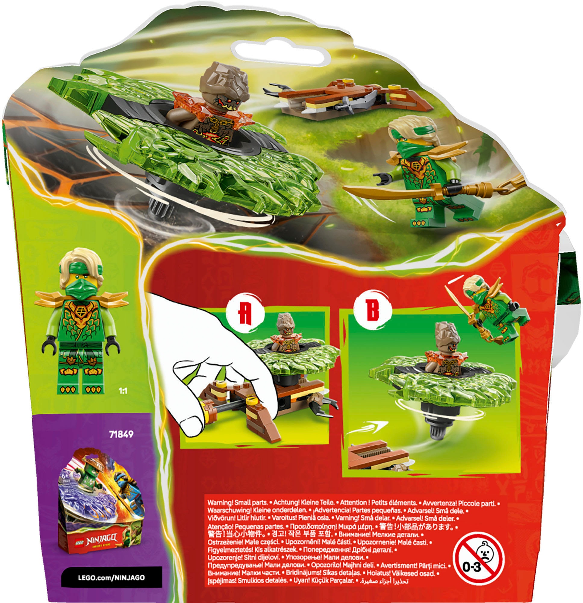 LEGO® Pions de construction »Lloyd vs. Erdmonster-Spinner (71850), LEGO Ninjago«