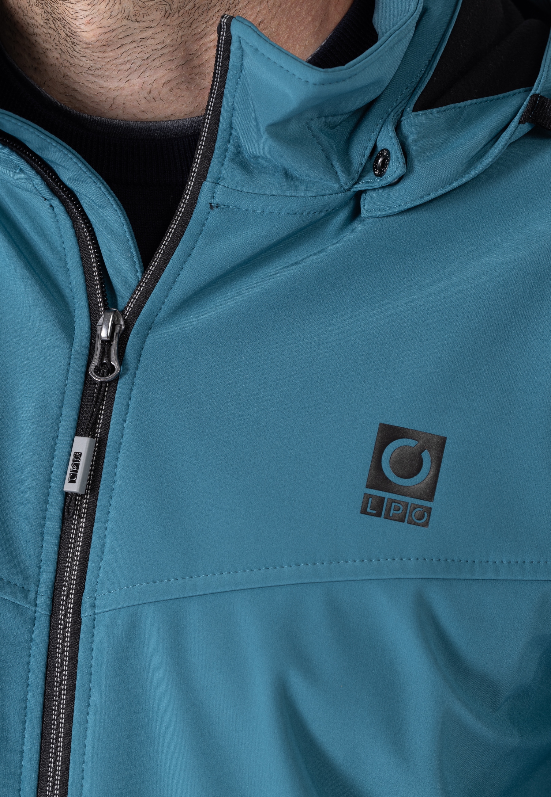 LPO Veste softshell »Softshelljacke Melvin« avec capuche capuche amovible et réglable