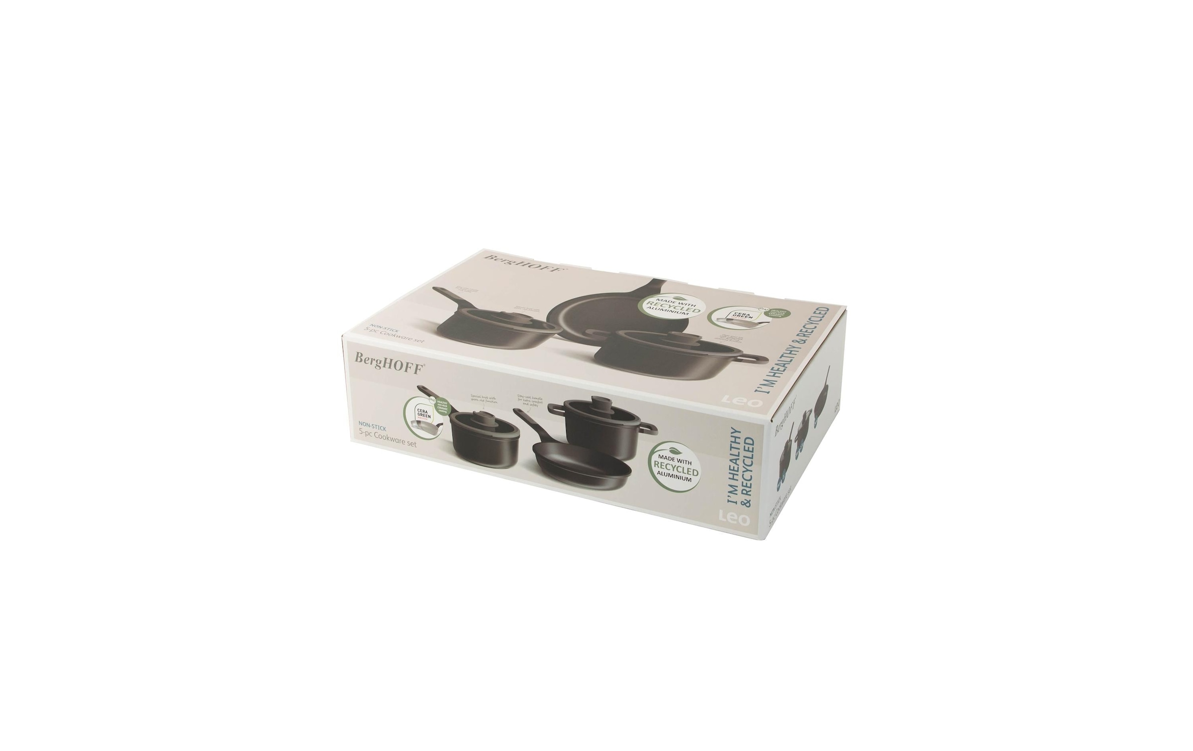 BergHOFF Pfannen-Set »Leo Stone+ 5-teilig 18 cm/20 cm/24 cm« 5 Stk. tlg.