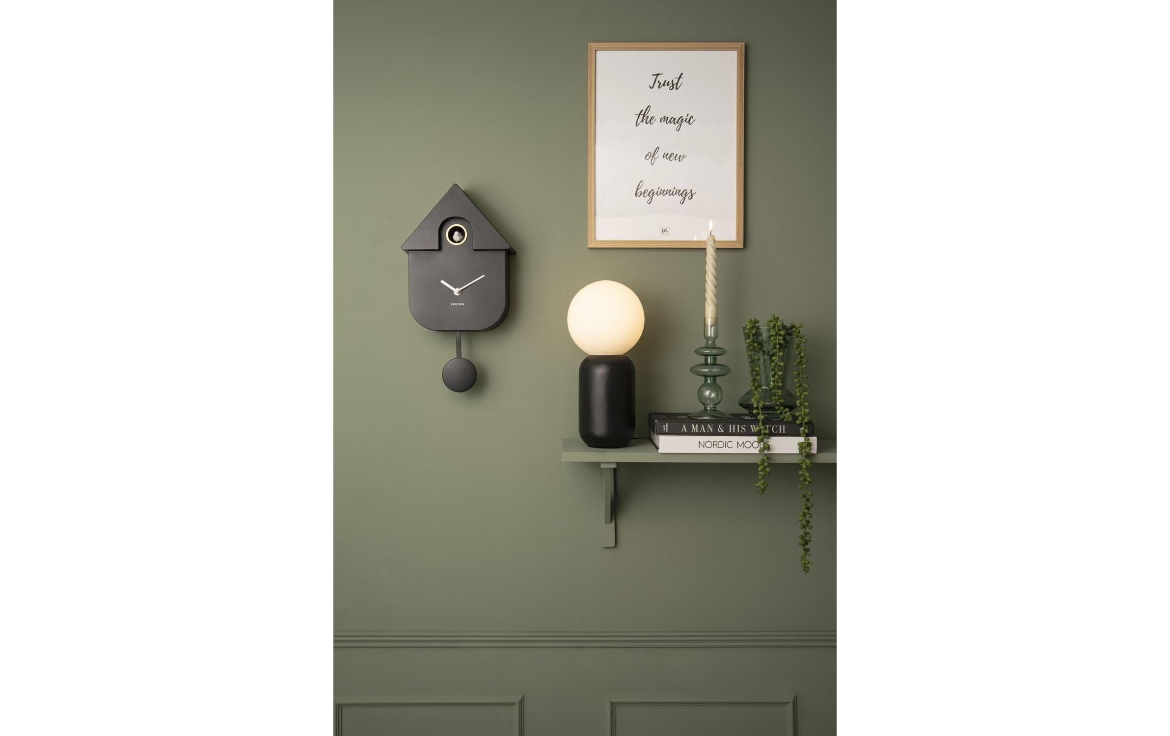 Karlsson Wanduhr »Kuckuck Schwarz«