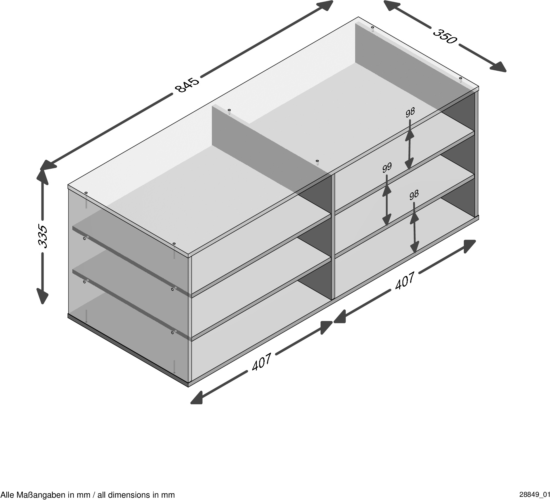 FMD Élément d'étagère »Calvia 15«