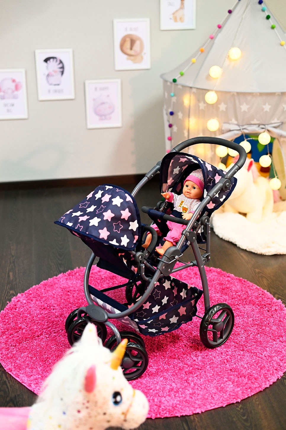 Knorrtoys® Puppen-Zwillingsbuggy »Milo«