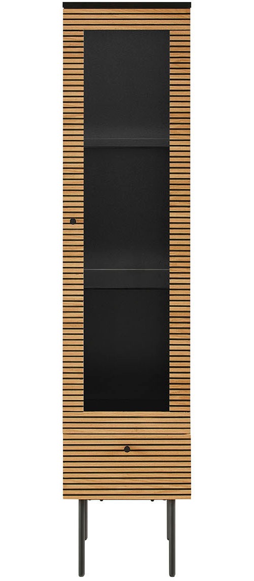 SalesFever Vitrines »Torsby Exquisite Vitrine für Stilbewusste« Eiche Echtholzfurnier