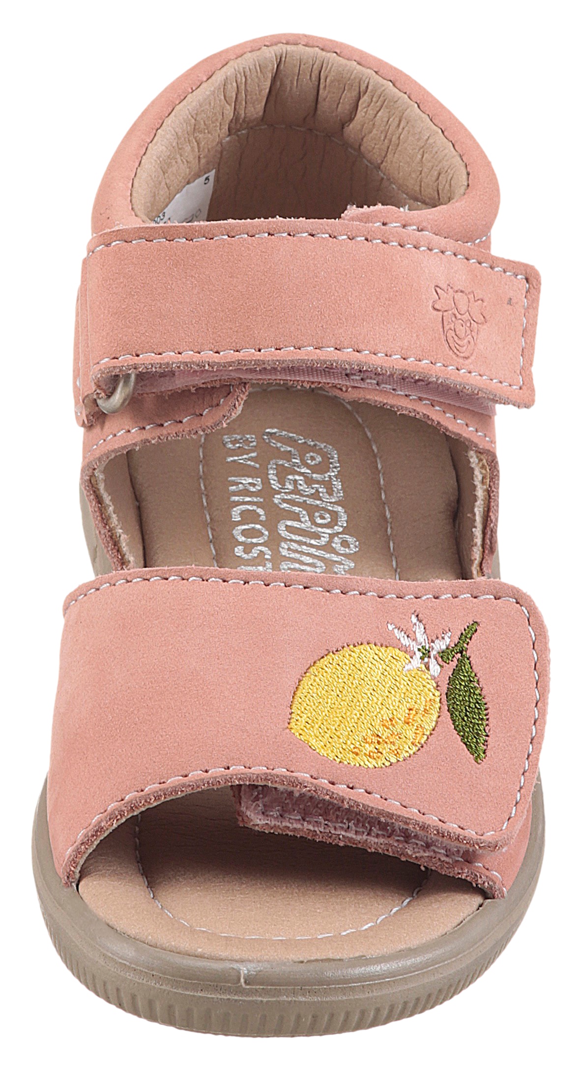 PEPINO by RICOSTA Lauflernschuh »Mimi WMS: mittel«  Sandalette mit Klett und Stickerei, Grössenschablone zum Download