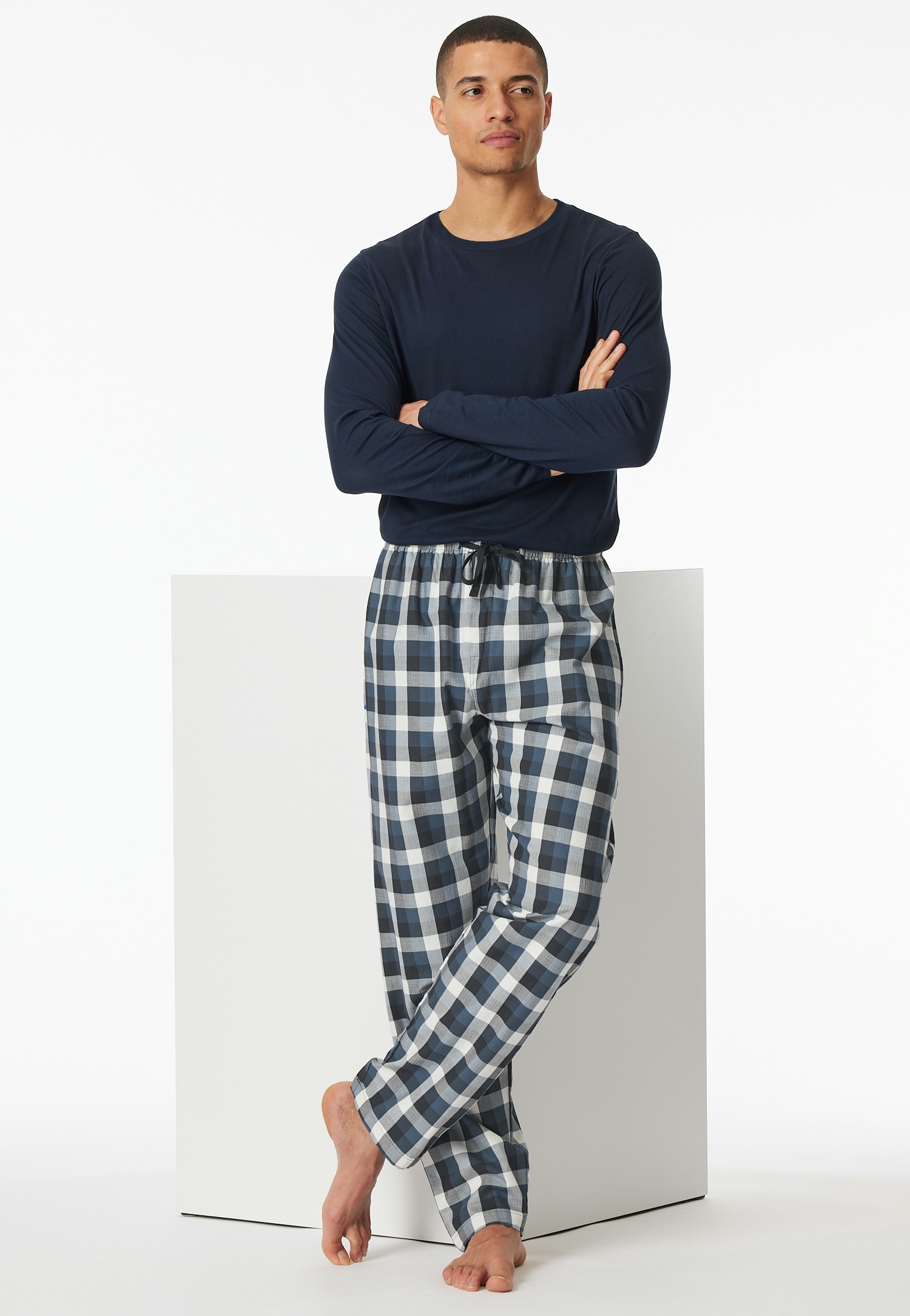 Schiesser Pyjamahose »Mix + Relax«  funktionale Knopfleiste, Bindeband, seitliche Taschen