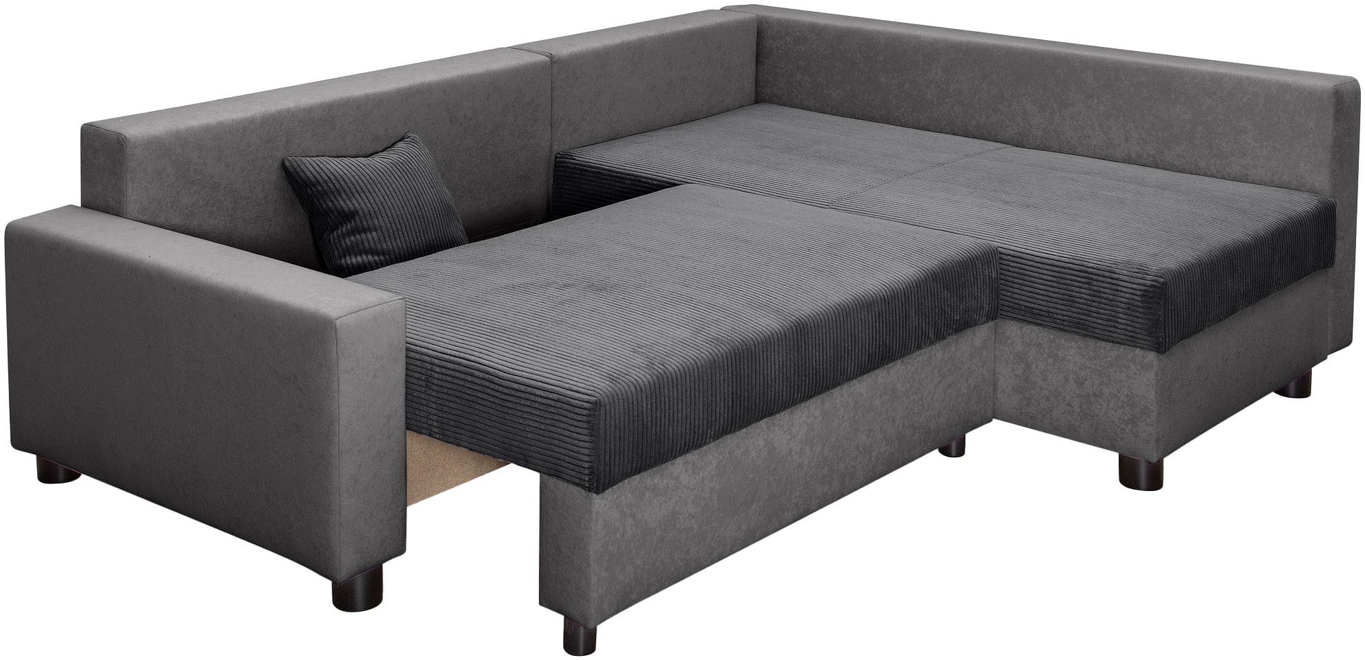 COLLECTION AB Ecksofa »Parma L-Form« mit Schlaffunktion und Bettkasten, inklusive Kissen, Bonellfederkern
