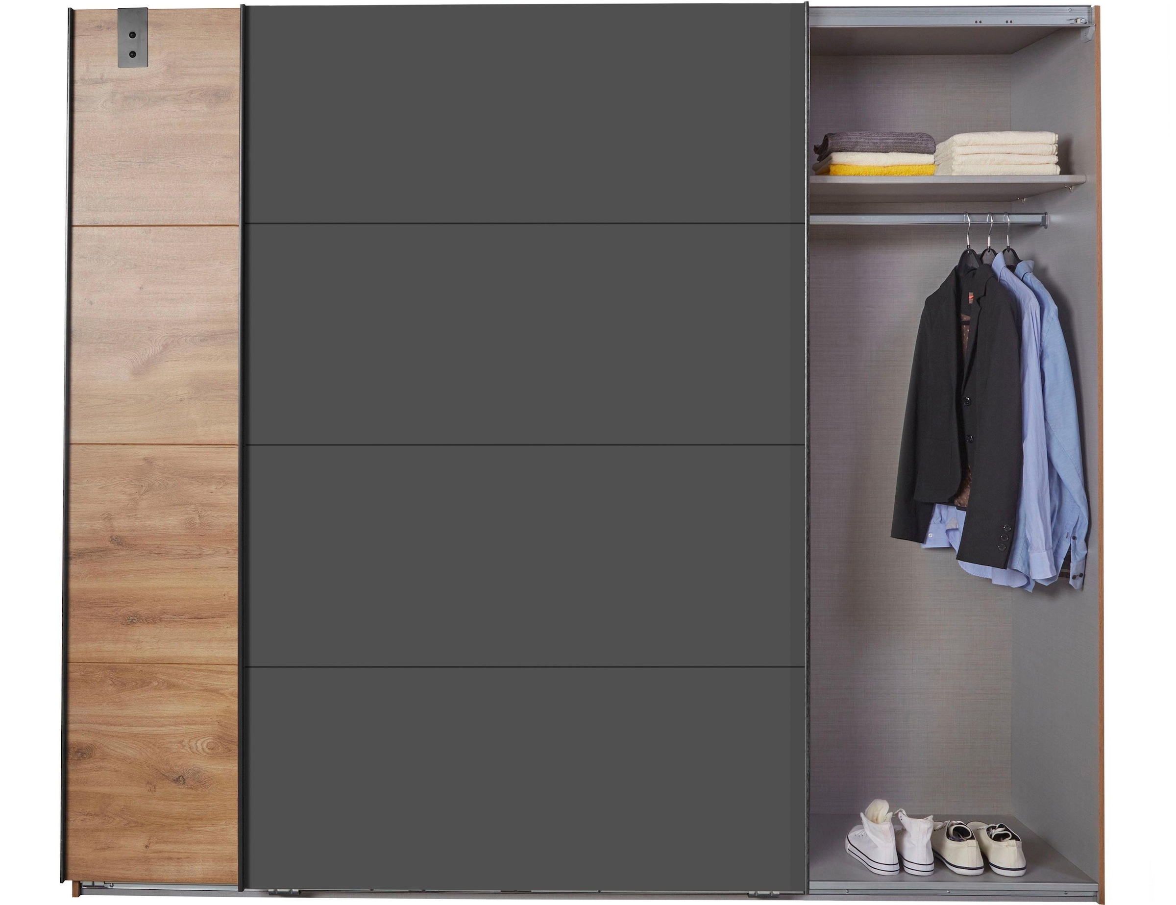 Wimex Schwebetürenschrank »Malmö, Kleiderschrank wahlweise mit oder ohne Spiegel« Kleiderschrank im Industrial Design, 225 oder 270cm breit