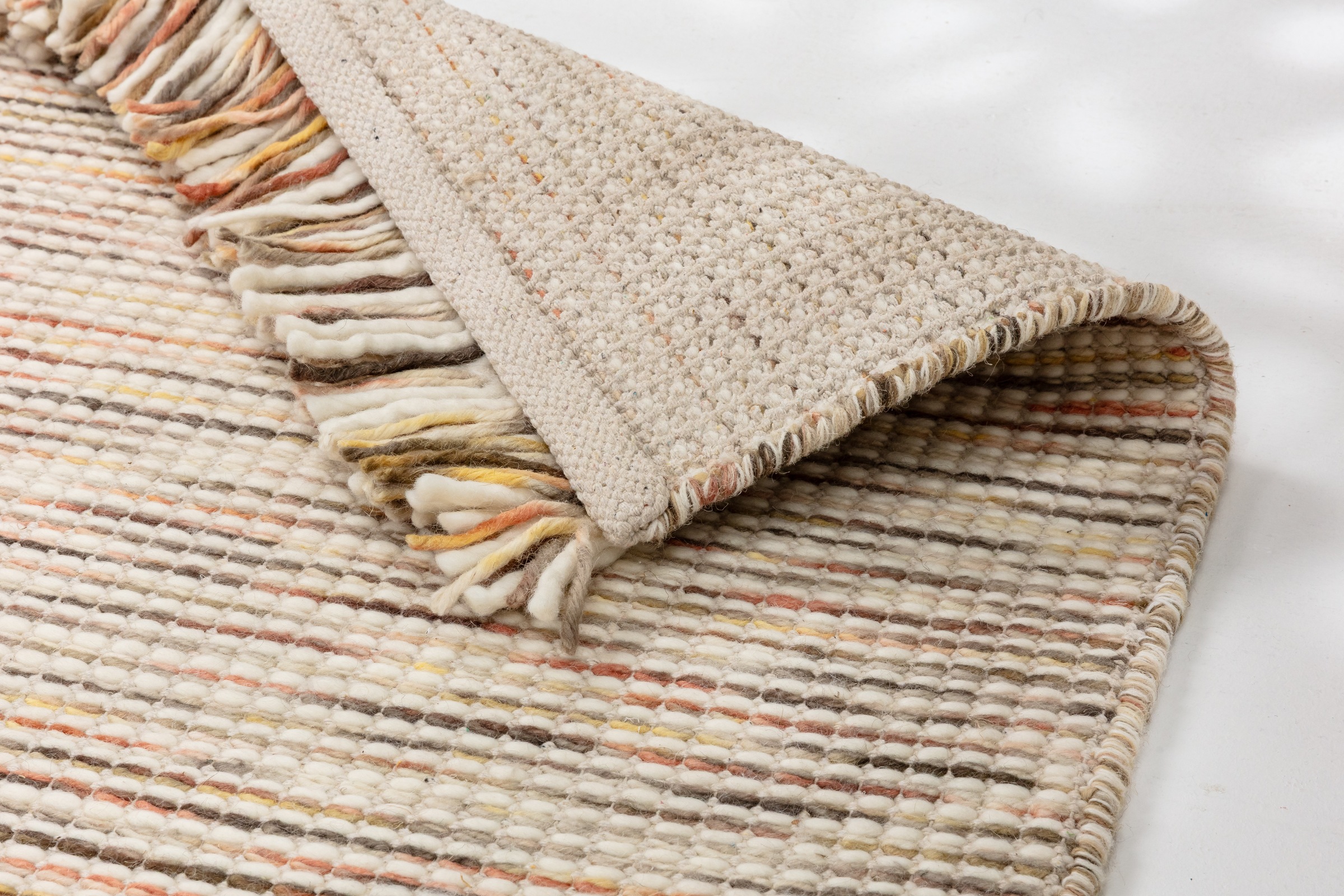 SCHÖNER WOHNEN-Kollektion »Arina« Rectangulaire 10 mm Höhe 80% laine pure, structure tissée, chiné, avec franges, salon