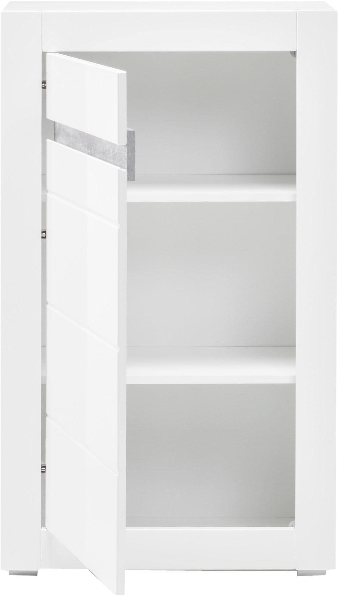 Home affaire Commode »Carat« Breite 66 cm, Blende in weiss und betonfarben im Lieferumfang