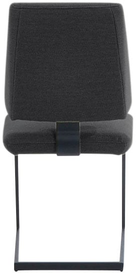 K+W Komfort & Wohnen Chaise de salle à manger »Longbeach, Freischwinger« () 1 cuisavec cadre et entretoise en métal noir structuré, confort d'assise
