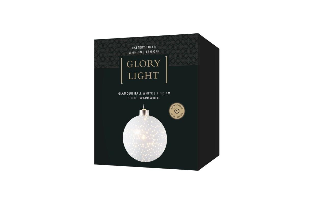 STT Lumière décorative LED »Hänger Glamour Ball S, Ø 10 cm, Weiss« blanc chaud