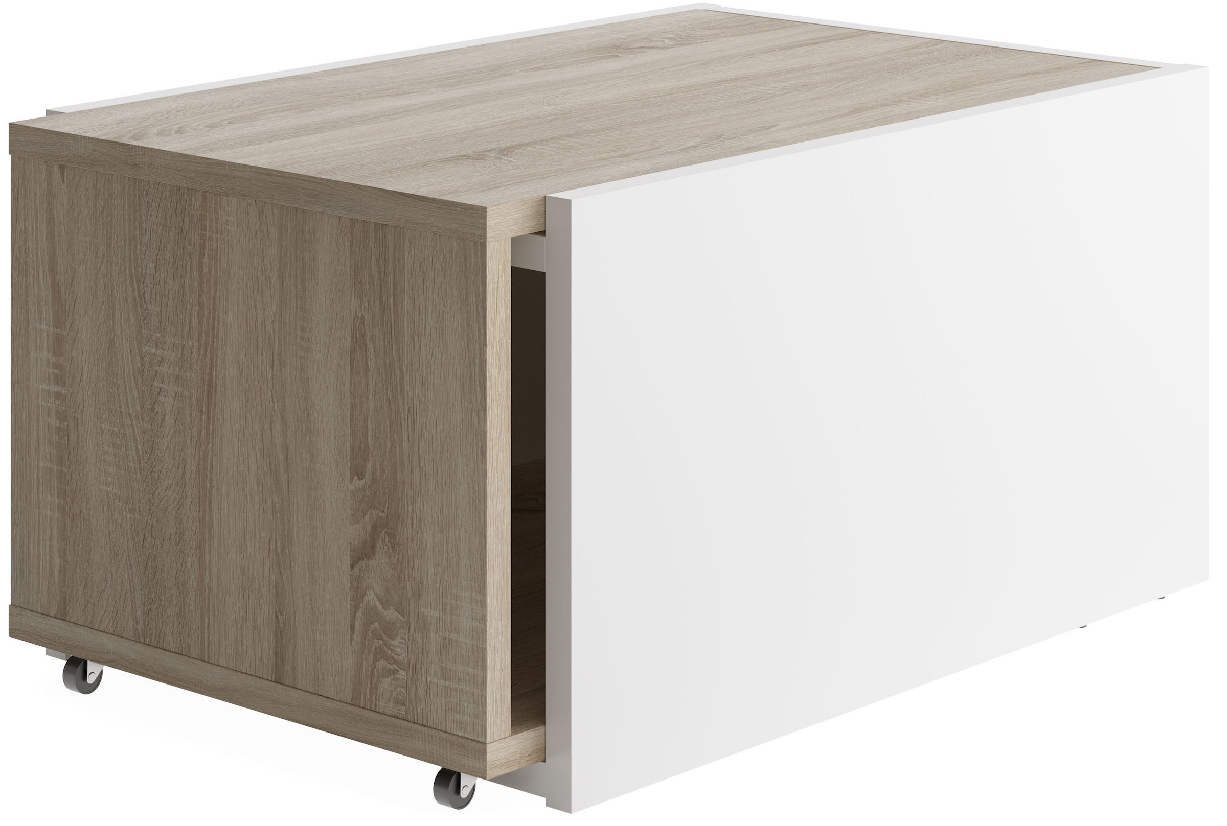 FMD Table basse »Slide« flexibel ausziehbar, mit Rollen, Breite: 70 bis 125 cm