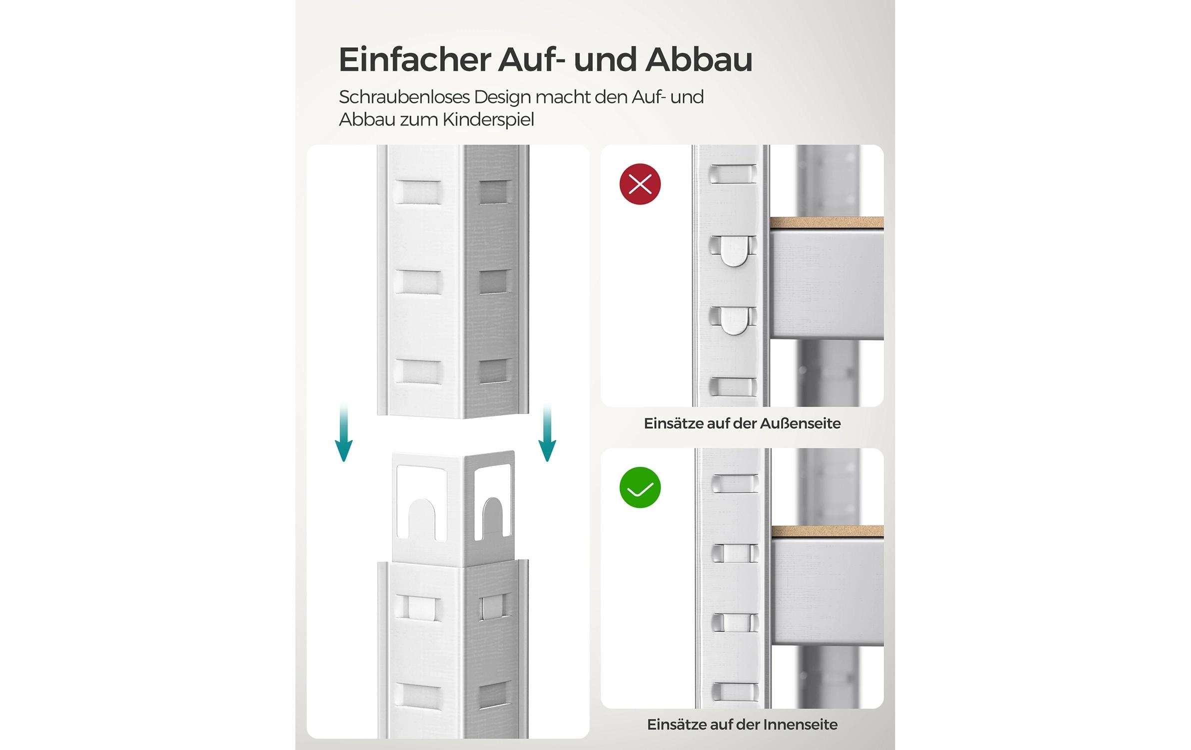 SONGMICS Schwerlastregal »5 Ablagen« Schwerlastregal